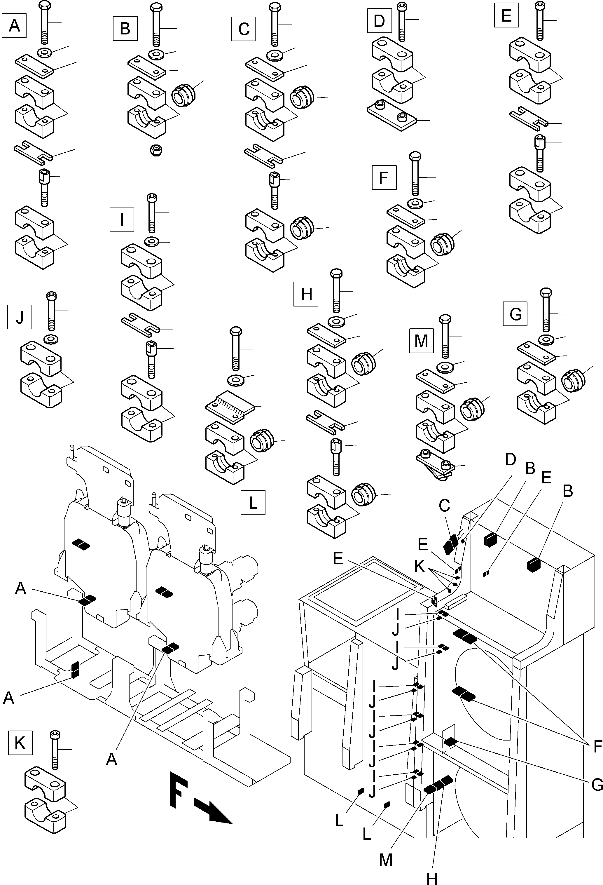 Excavators Mining Komatsu / PC8000-6 S/N 12103(g12103) / Aux. Oil Cooler Arr.(113-1871a : 113-1871a)