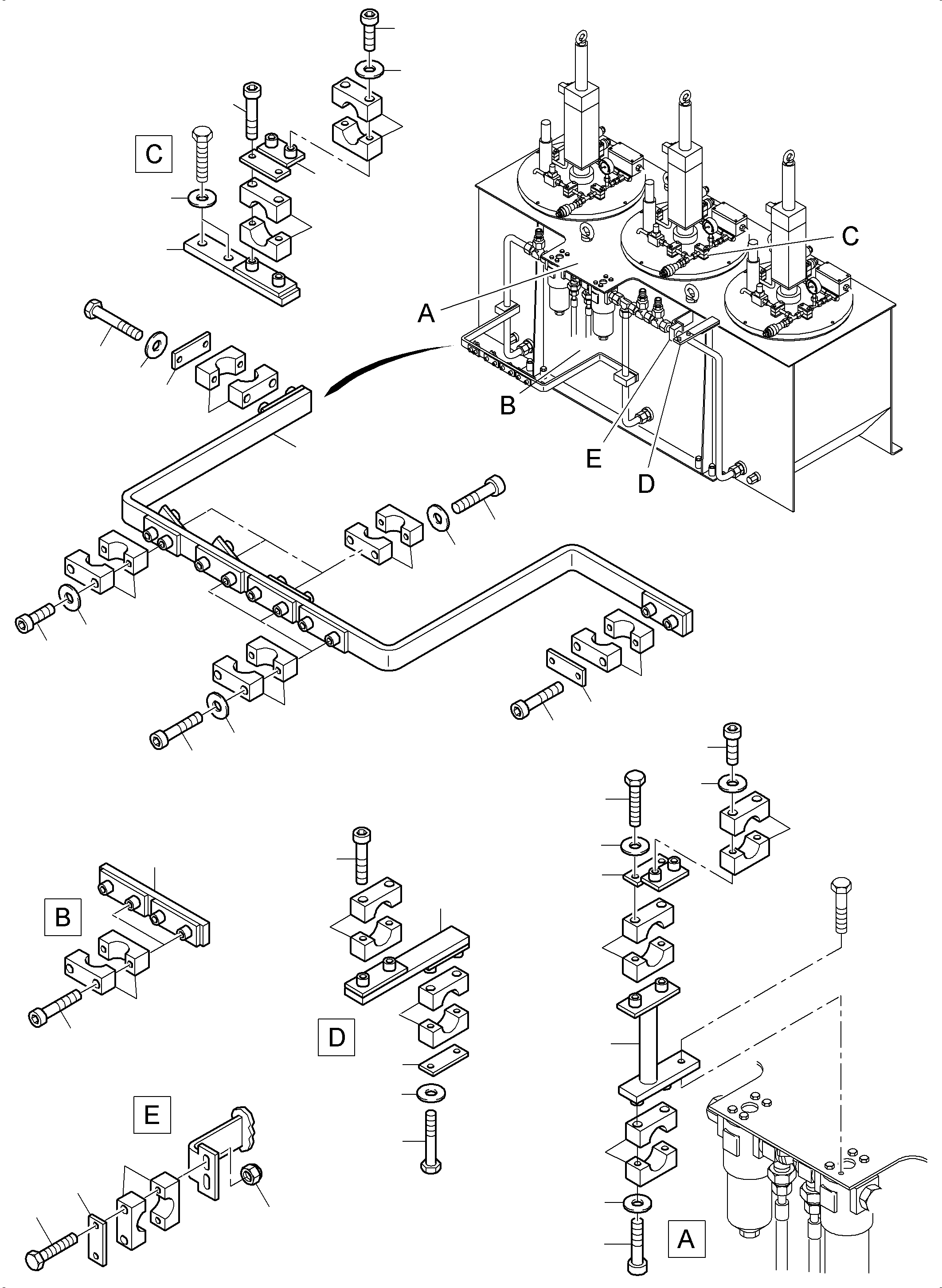 Excavators Mining Komatsu / PC8000-6 S/N 12103(g12103) / Lube Station Arr.(113-2317d : 113-2317d)