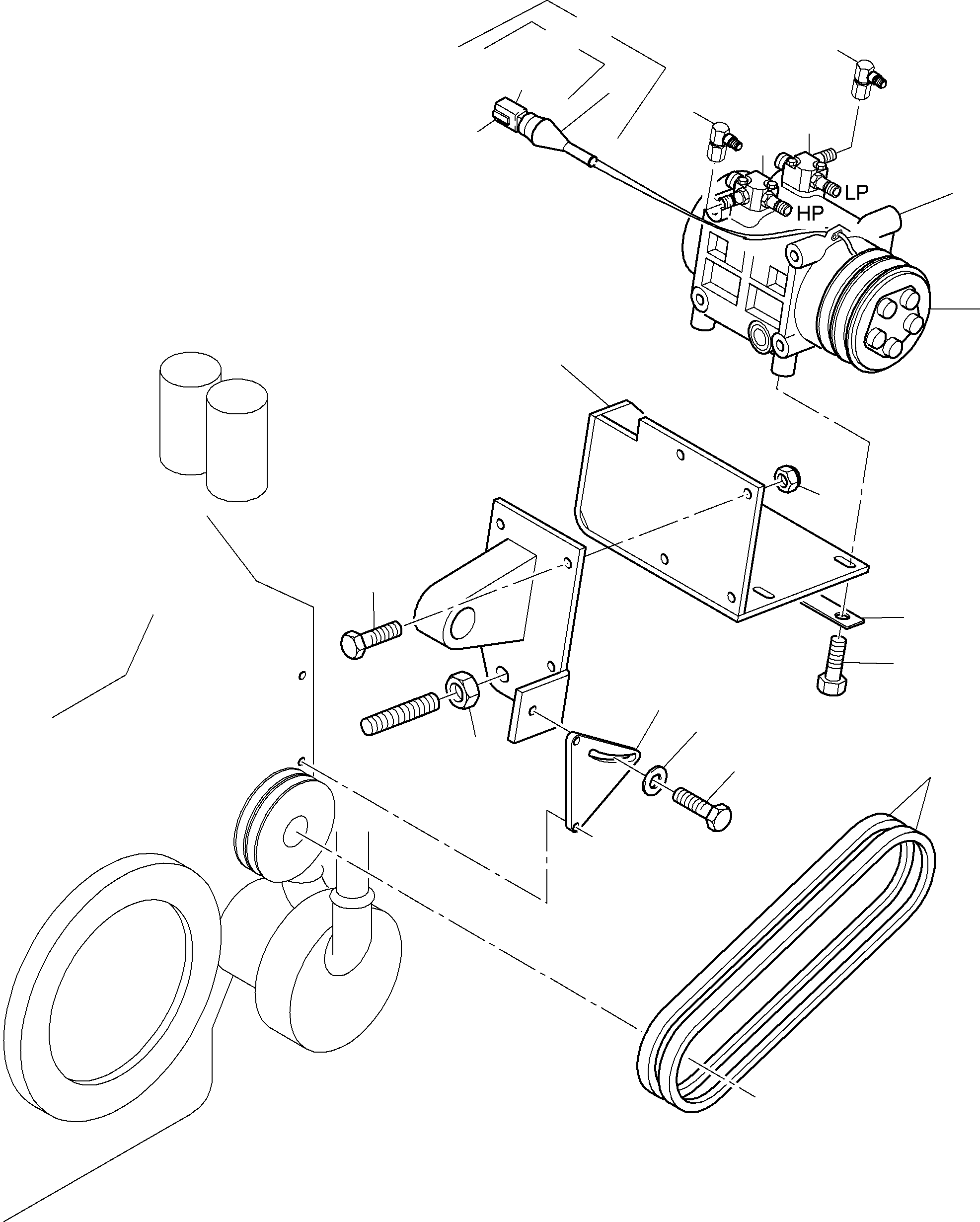 Excavators Mining Komatsu / PC8000-6 S/N 12103(g12103) / Air Condition. Compressor Drive(113-2046a : 113-2046a)