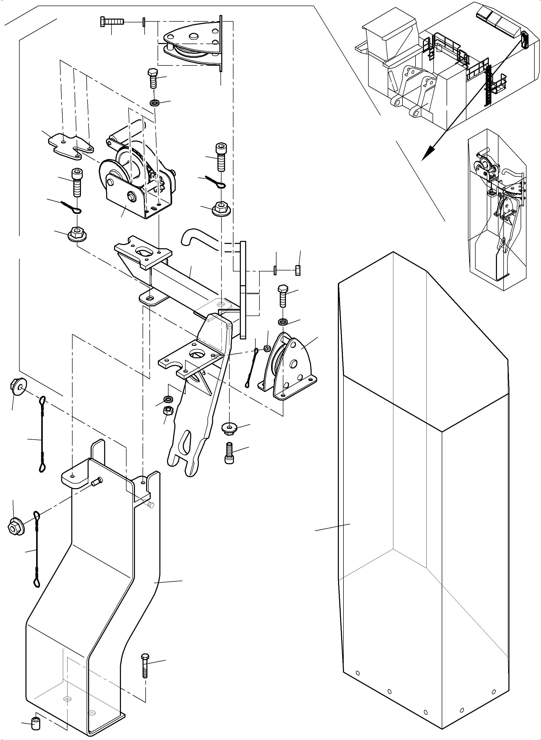 Excavators Mining Komatsu / PC8000-6 S/N 12120(g12120) / Installation Winch(113-1080 : 113-1080)