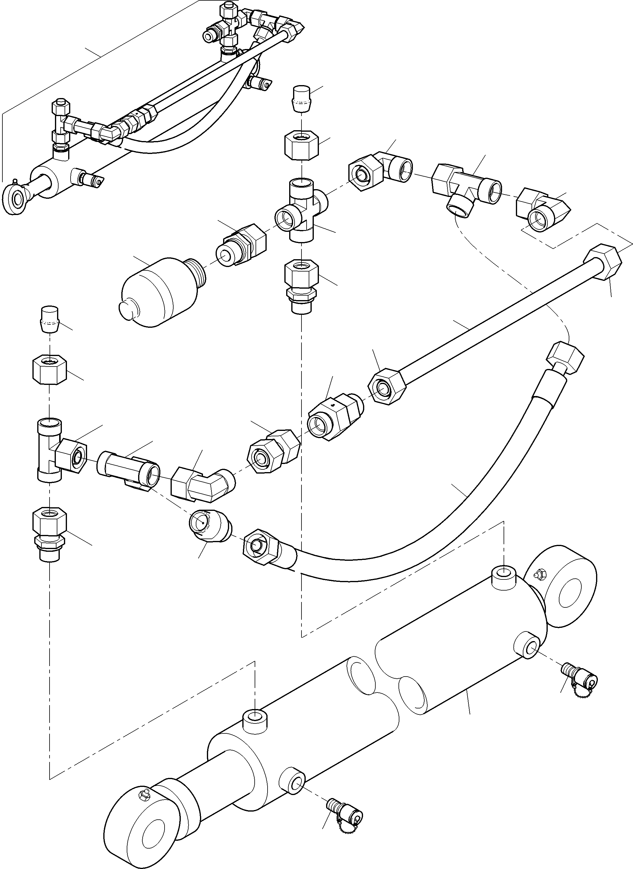 Excavators Mining Komatsu / PC8000-6 S/N 12120(g12120) / Hydr. cylinder with accumulator(113-1045a : 113-1045a)