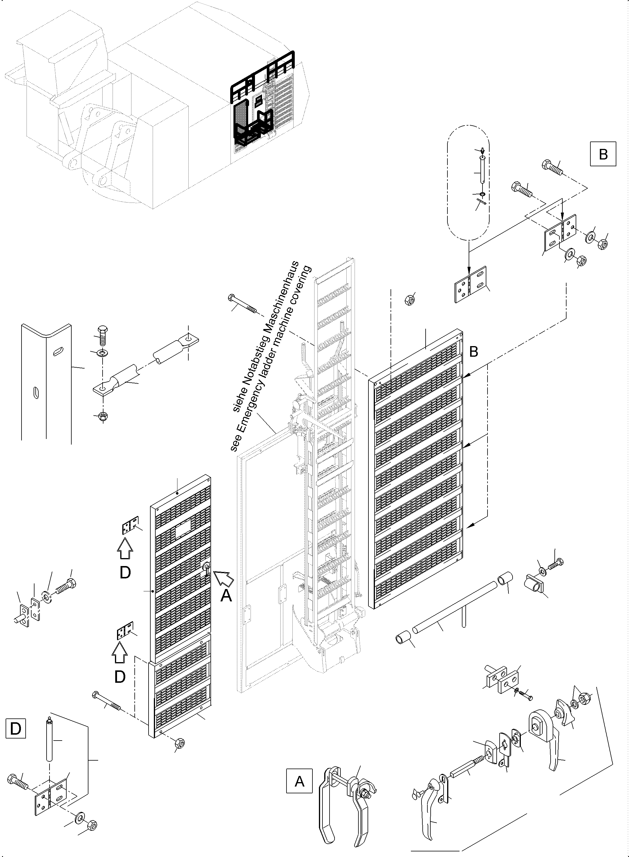 Excavators Mining Komatsu / PC8000-6 S/N 12120(g12120) / Doors - machine covering(113-1064b : 113-1064b)