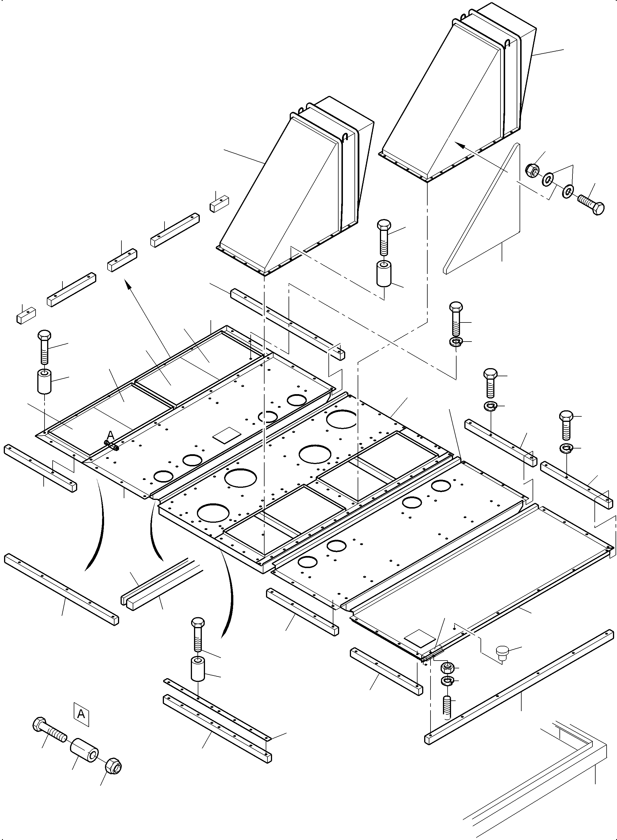 Excavators Mining Komatsu / PC8000-6 S/N 12120(g12120) / Engine housing roof(113-1067d : 113-1067d)