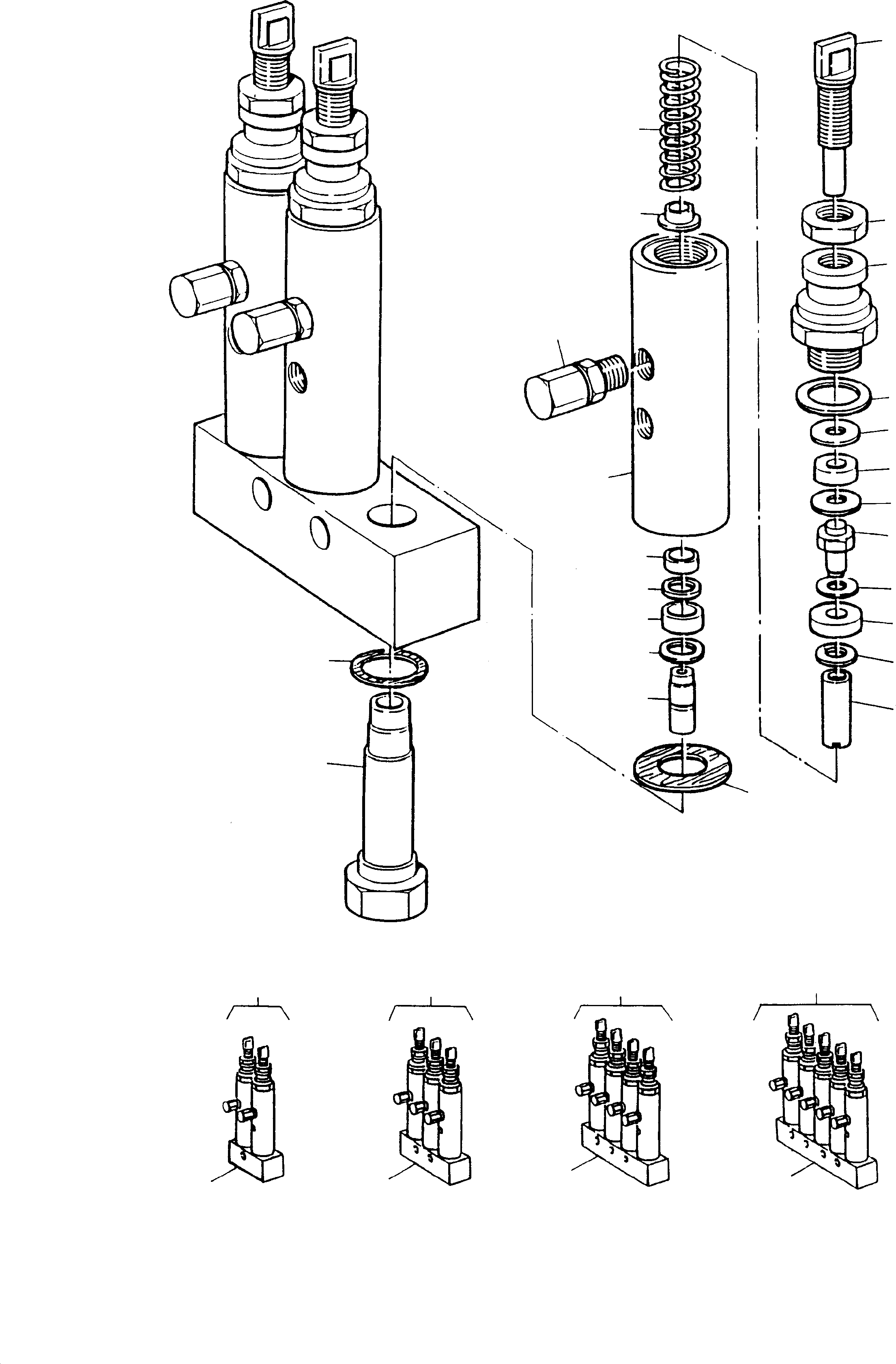 Komatsu parts book diagram for H455S S/N 15005: METERING VALVE