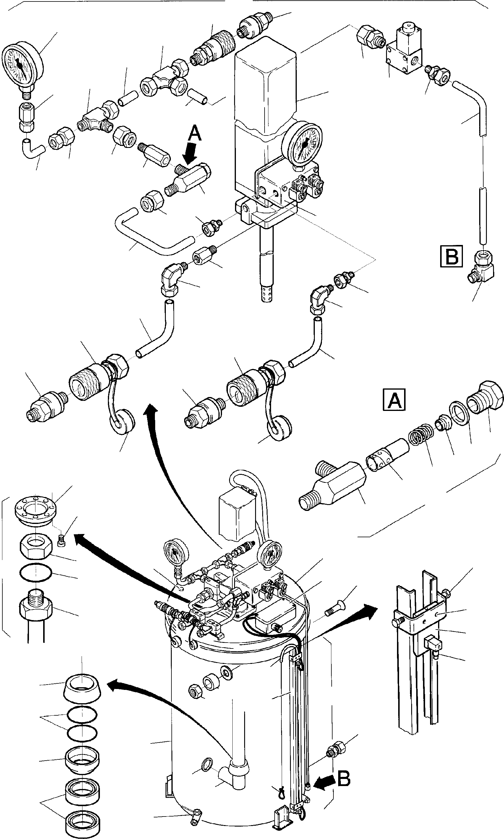 Komatsu parts book diagram for H455S S/N 15005: LUBE PUMP STATION