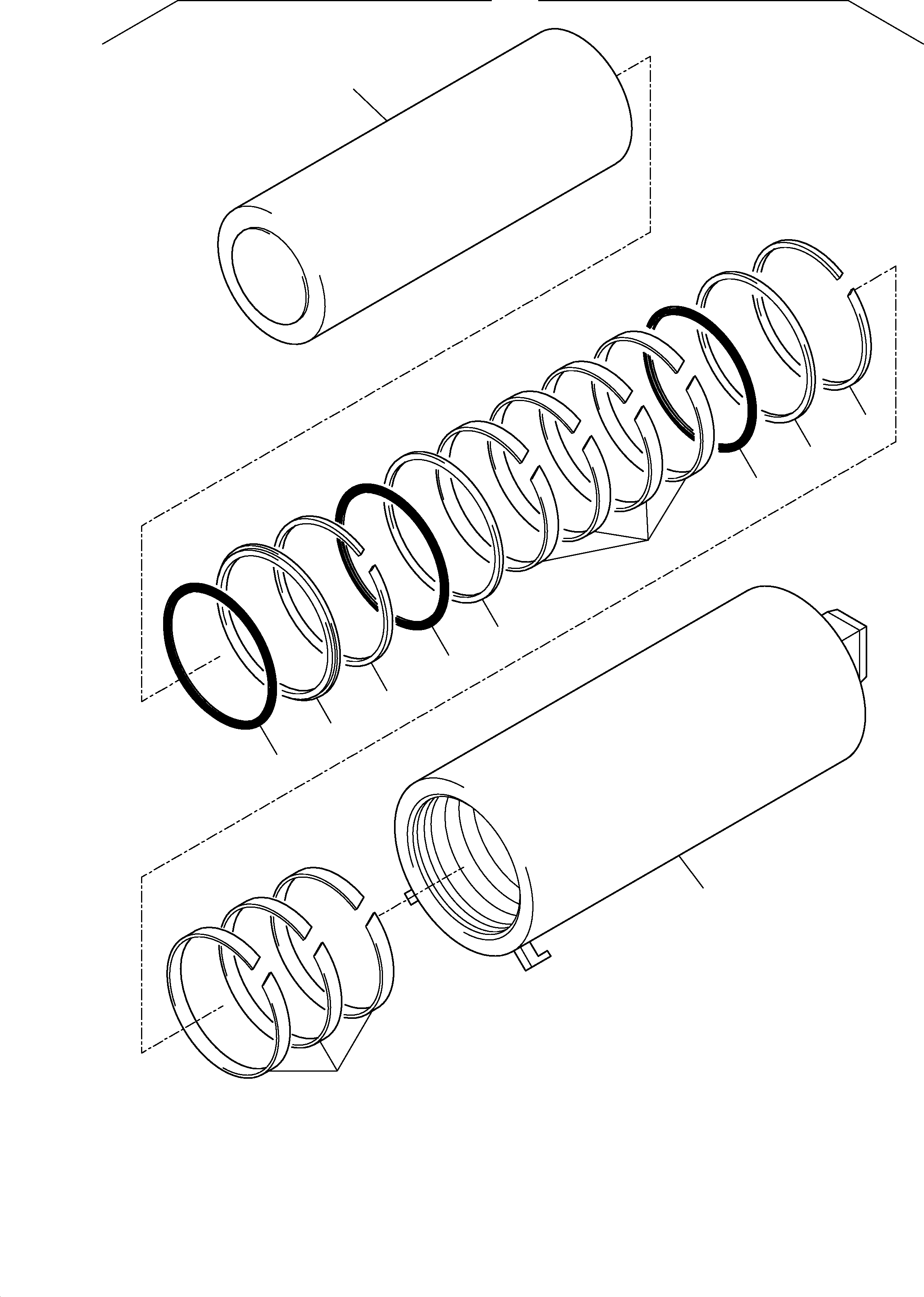 Komatsu parts book diagram for H455S S/N 15005: HYDR. TENSIONER