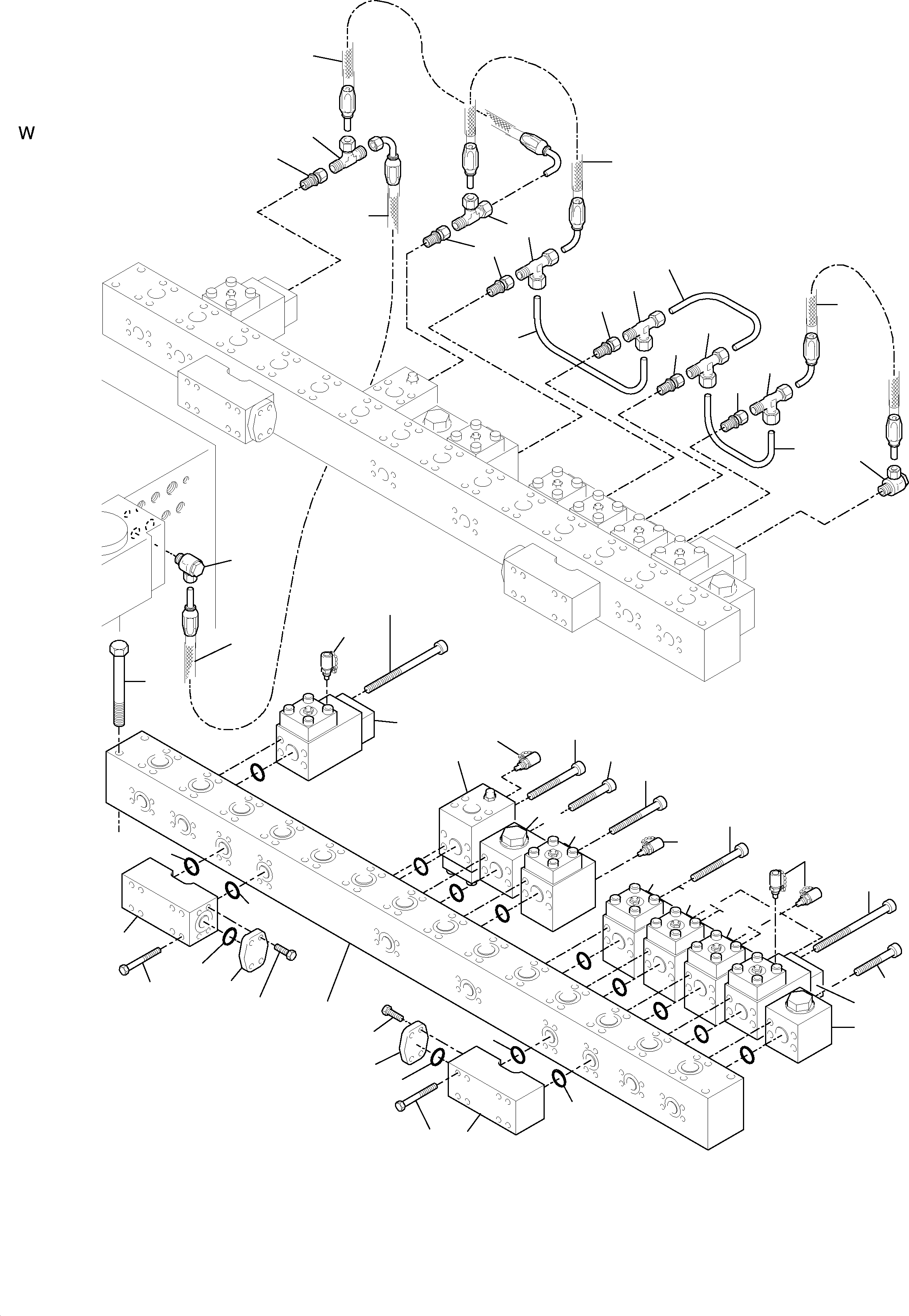 Komatsu parts book diagram for H455S S/N 15005: MANIFOLD