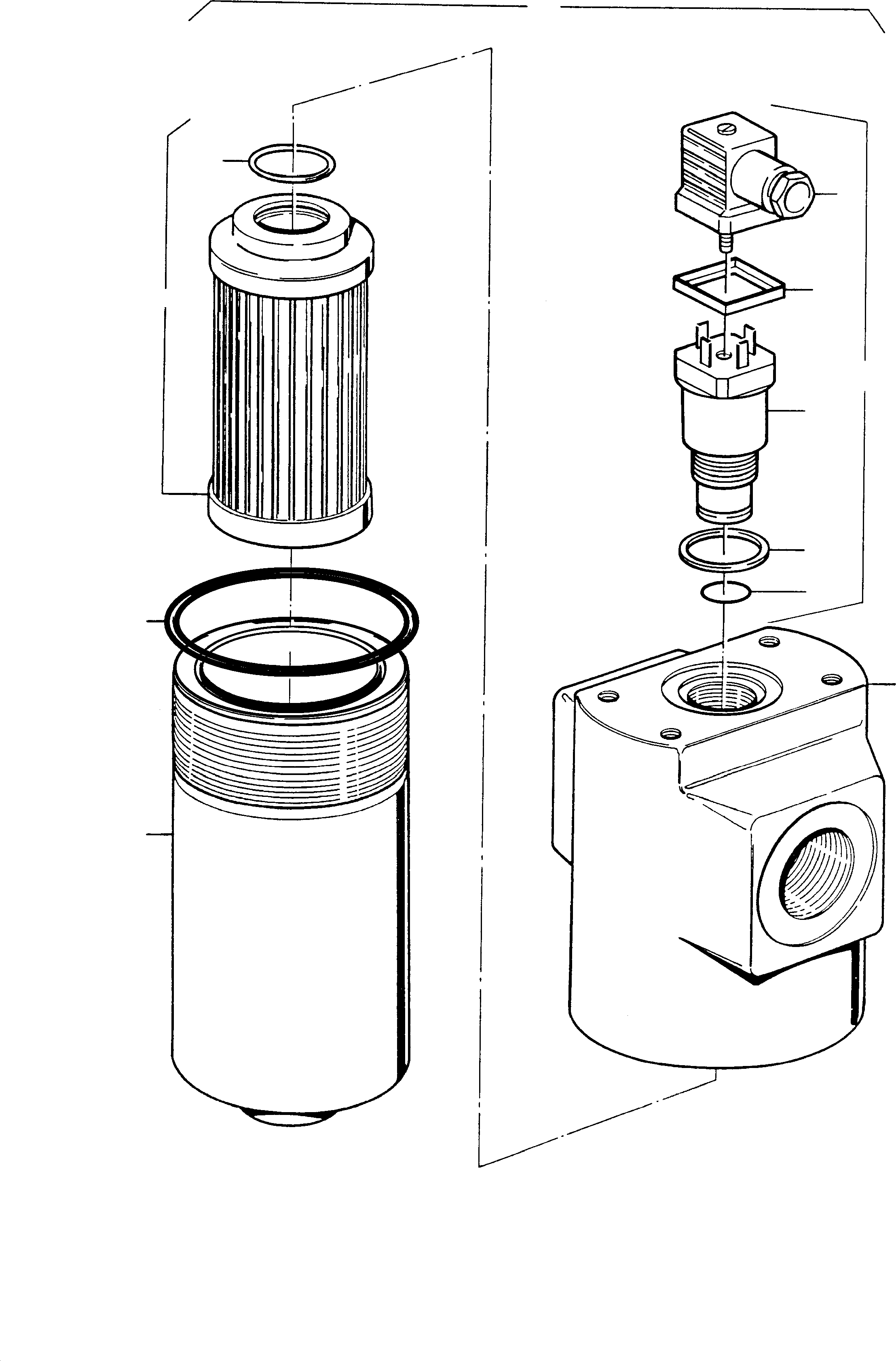 Komatsu parts book diagram for H455S S/N 15005: PRESSURE FILTER