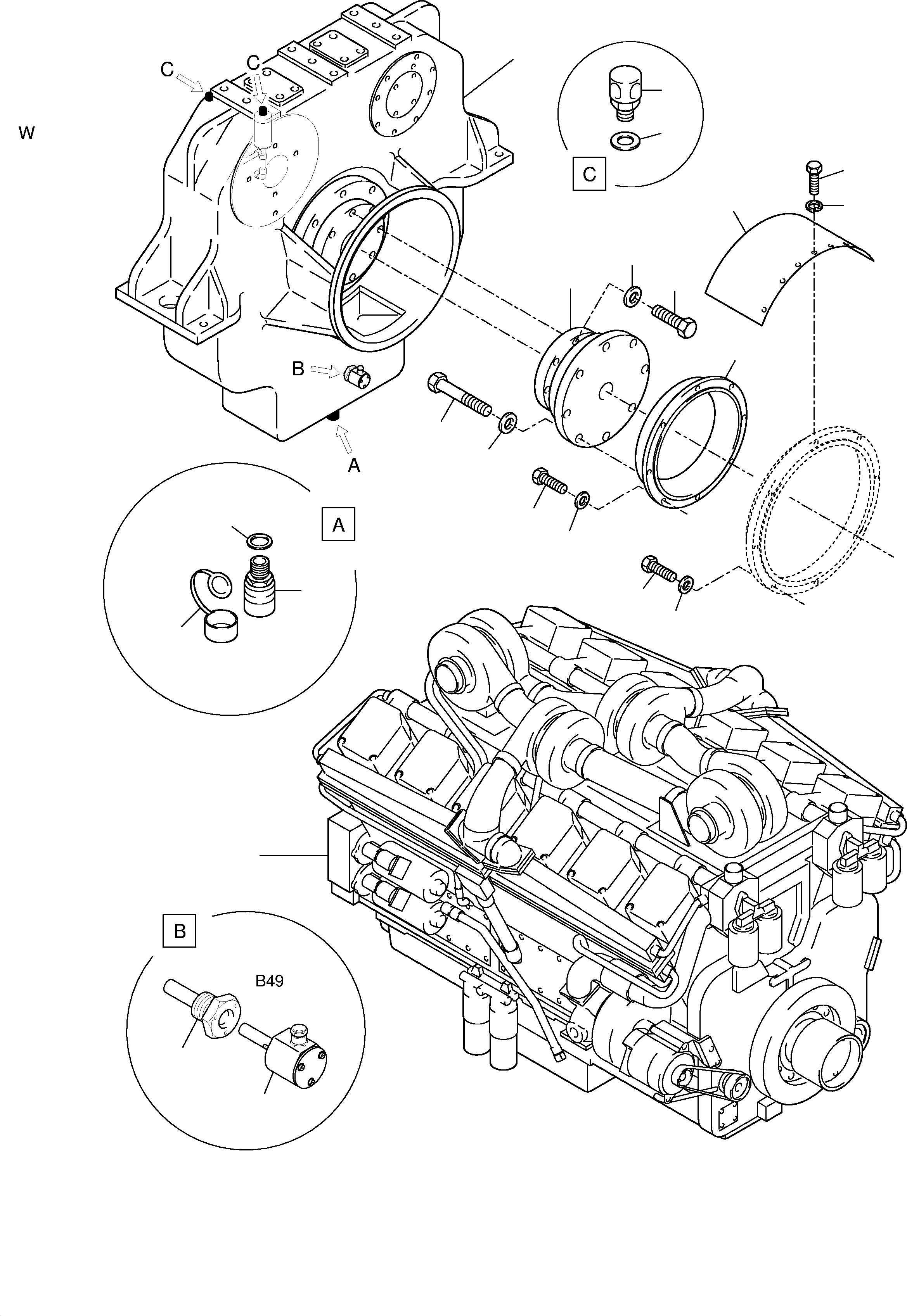 Komatsu parts book diagram for H455S S/N 15005: DRIVE ASSEMBLY