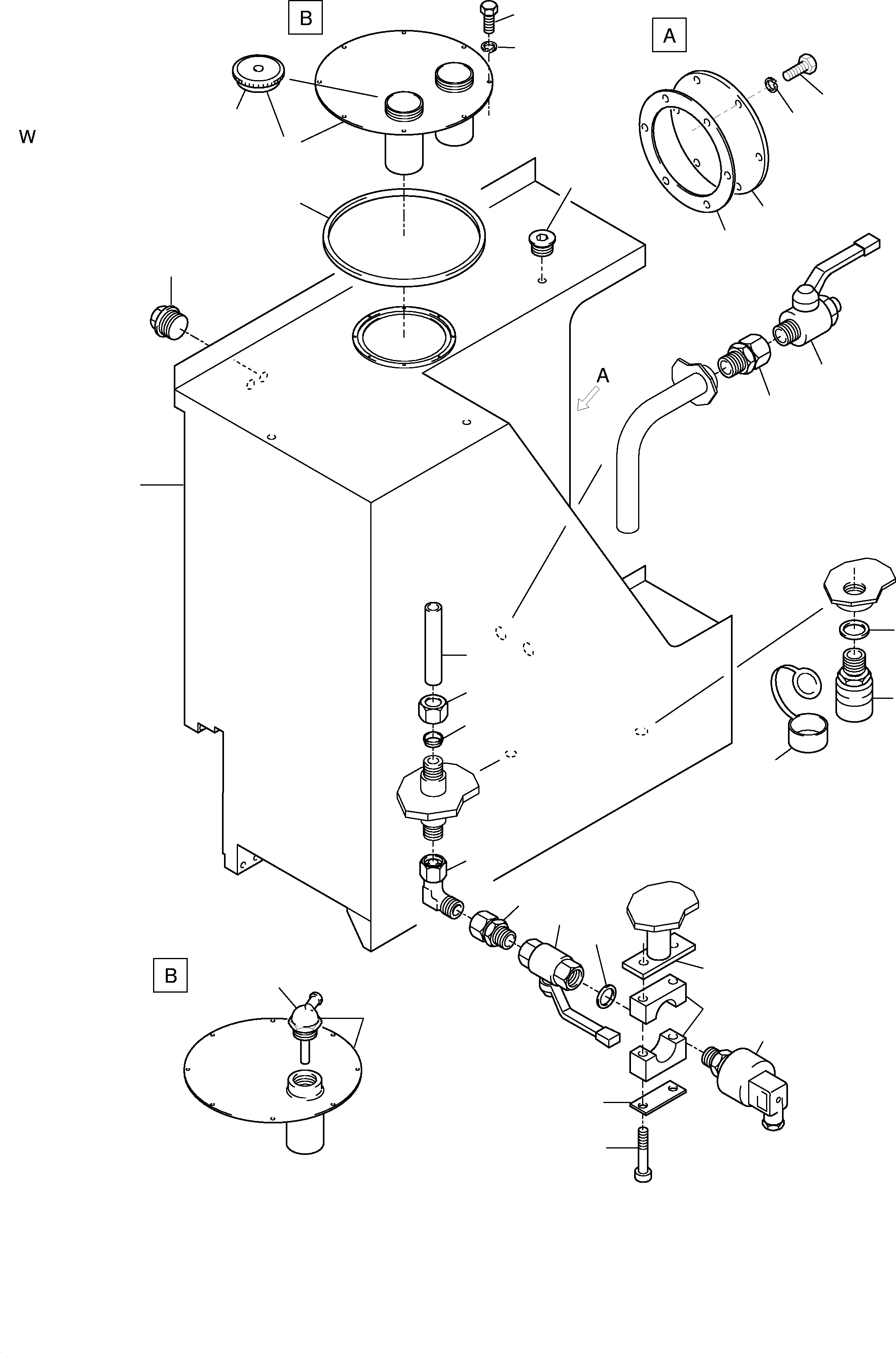 Komatsu parts book diagram for H455S S/N 15005: FUEL TANK