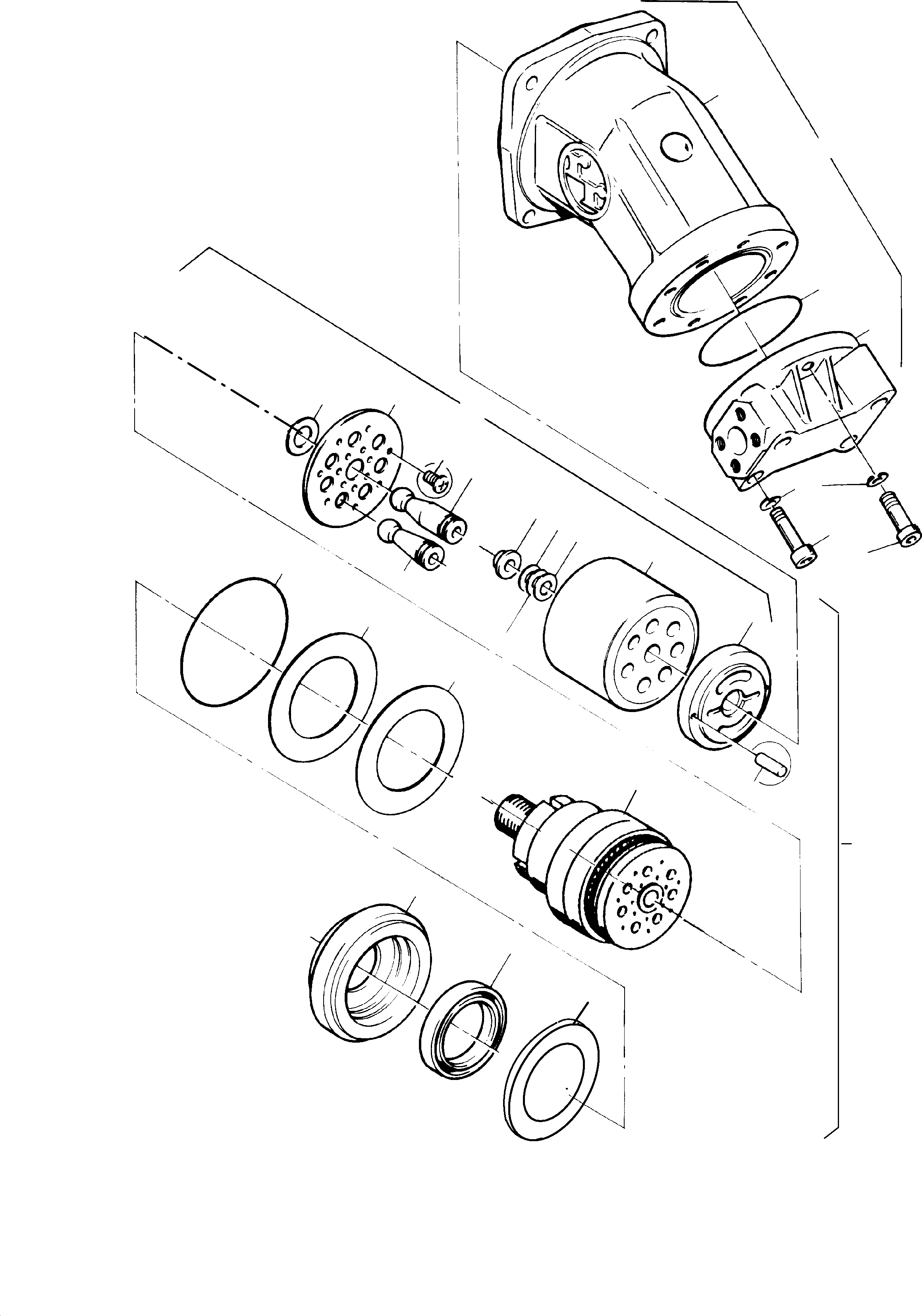 Komatsu parts book diagram for H455S S/N 15005: HYDRAULIC MOTOR