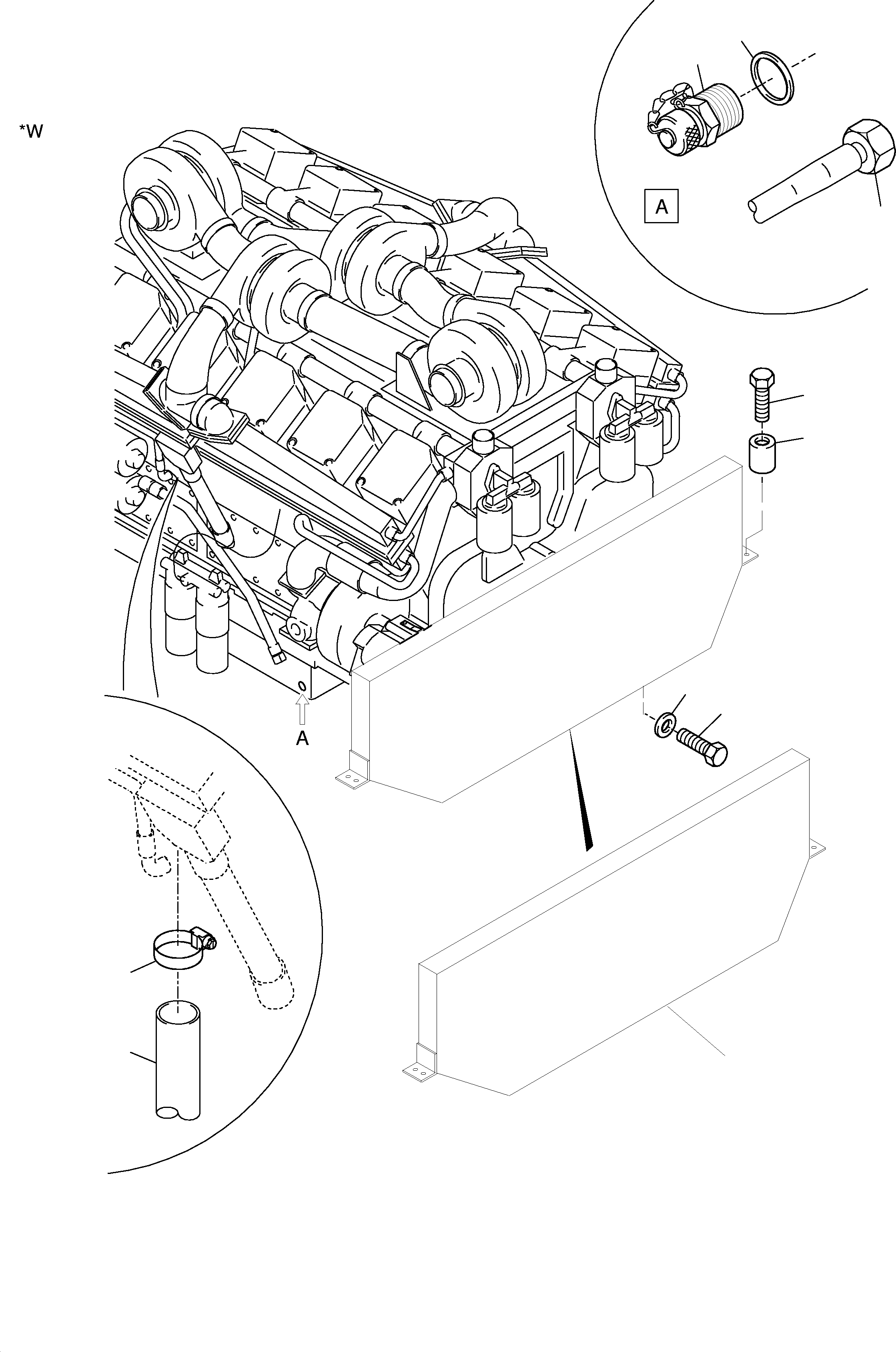 Komatsu parts book diagram for H455S S/N 15005: ENGINE ACCESSORIES