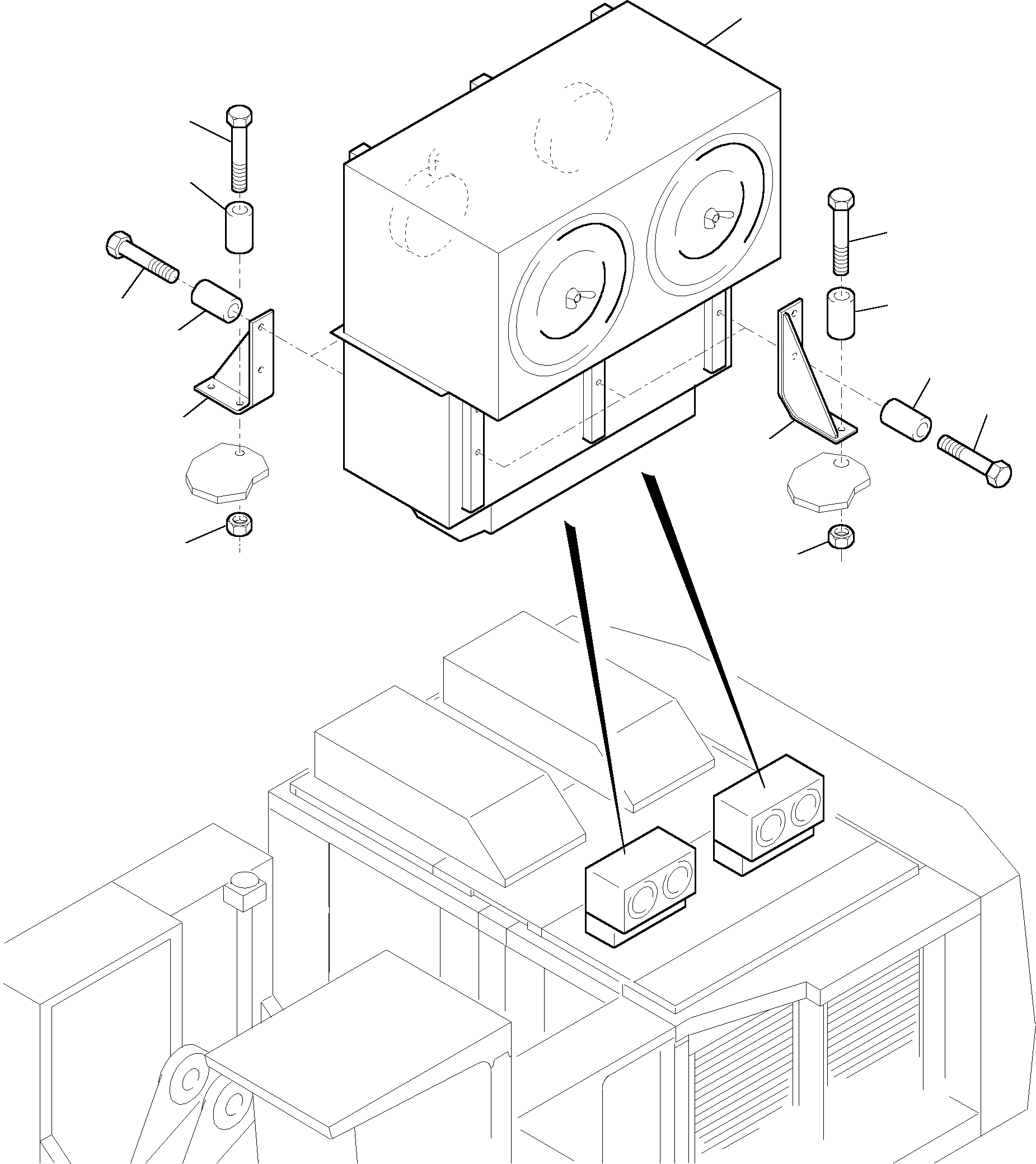 Excavators Mining Komatsu / PC5500-6 S/N 15014(g15014) / Air Cleaner Mounting(515-1250e : 515-1250e)