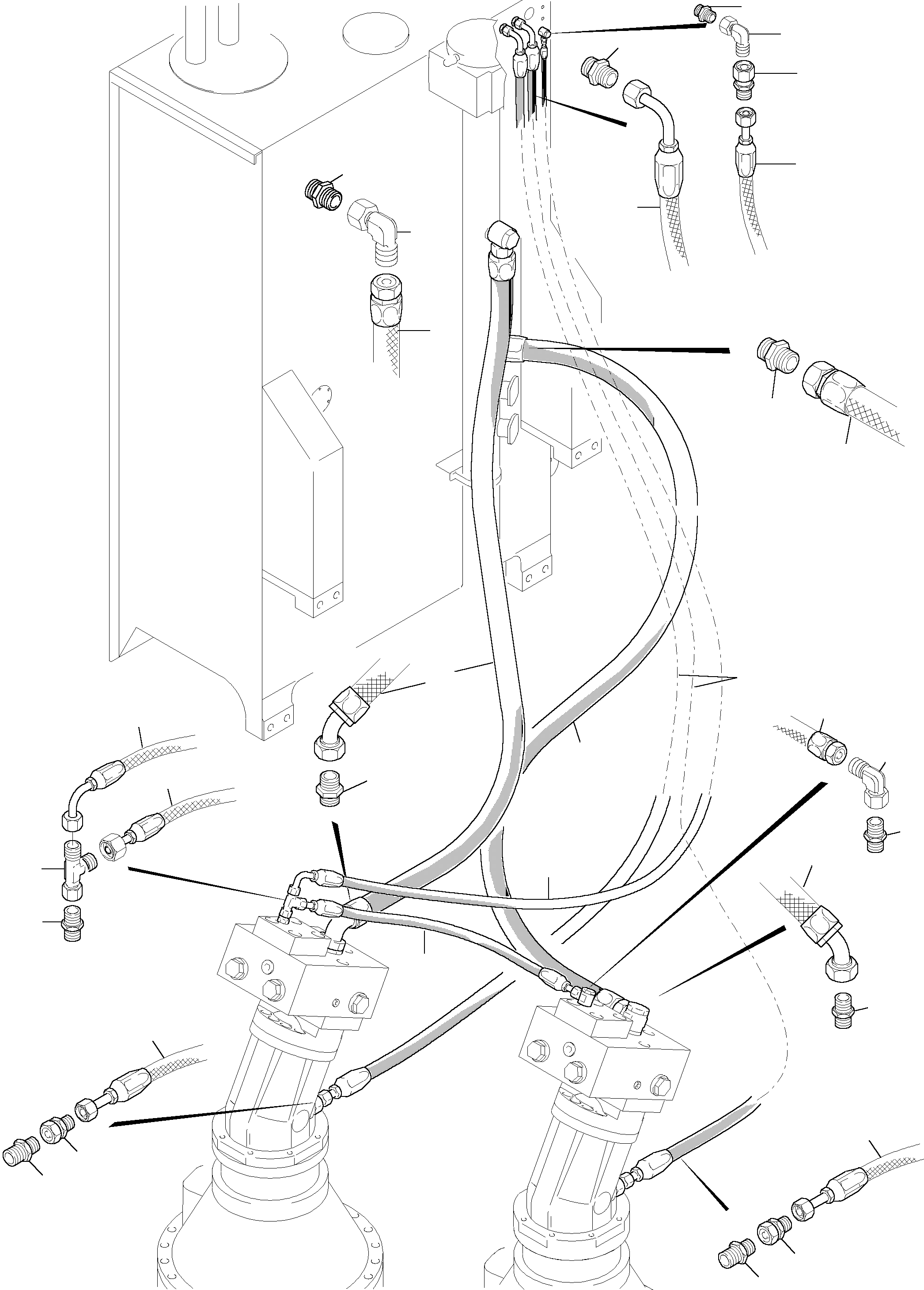 Excavators Mining Komatsu / PC5500-6 S/N 15014(g15014) / Tank Lines - Slew Gear(515-1849c : 515-1849c)
