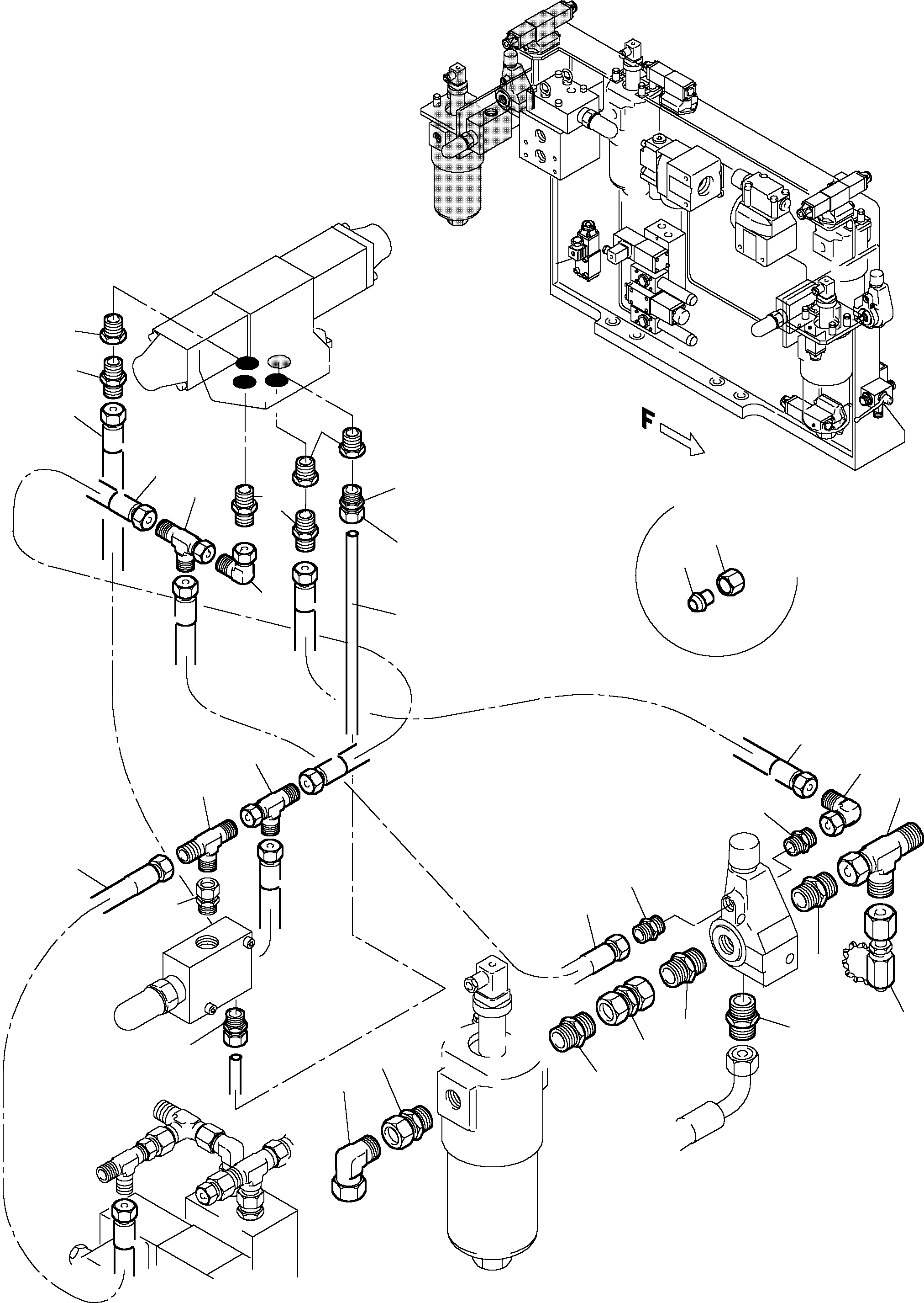 Excavators Mining Komatsu / PC5500-6 S/N 15014(g15014) / Pipes - Control- and Filter Plate(515-1834d : 515-1834d)