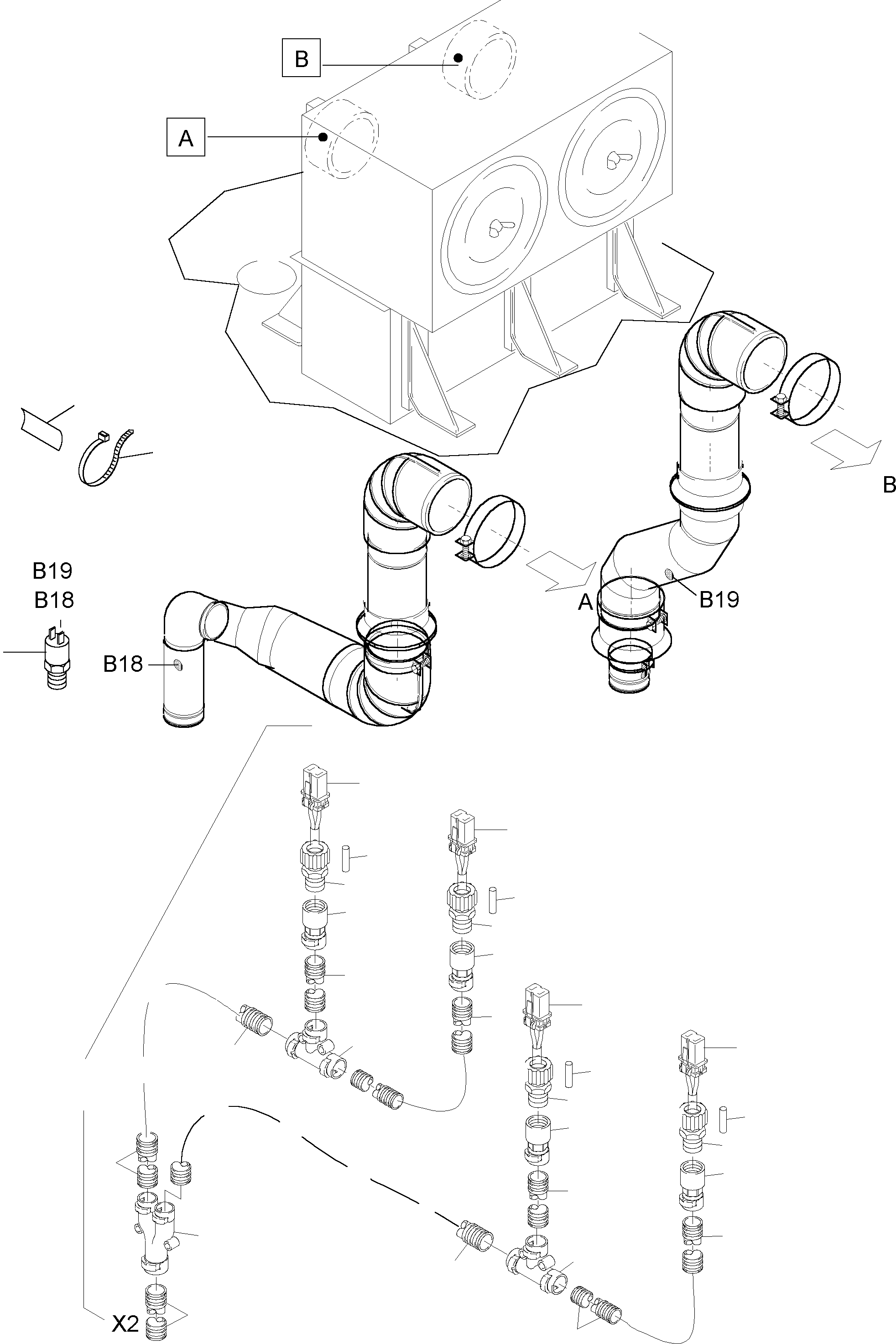 Excavators Mining Komatsu / PC5500-6 S/N 15014(g15014) / Electr. Parts Air Intake(515-2156a : 515-2156a)