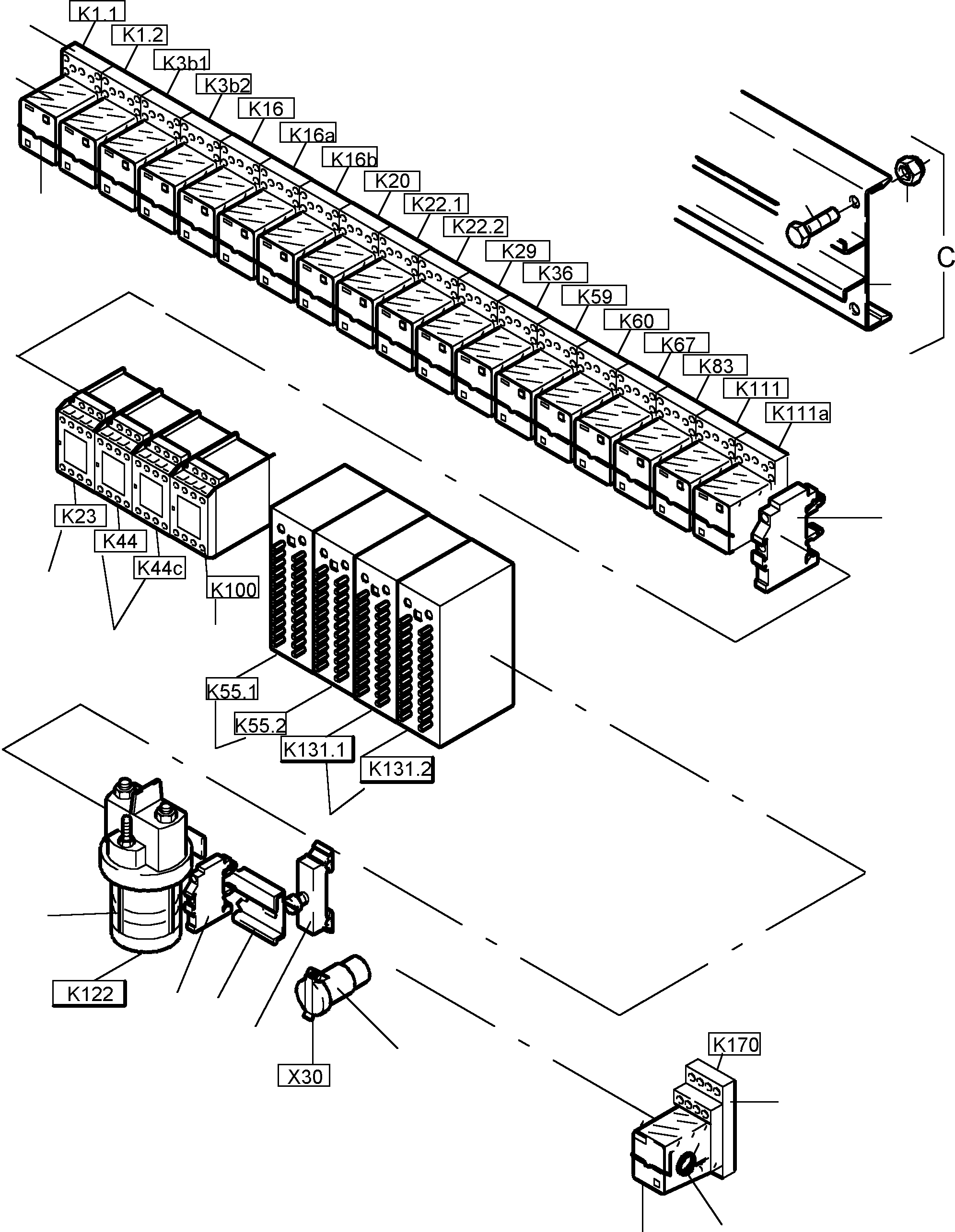 Excavators Mining Komatsu / PC5500-6 S/N 15014(g15014) / Switch Framing X2(515-2165g : 515-2165g)