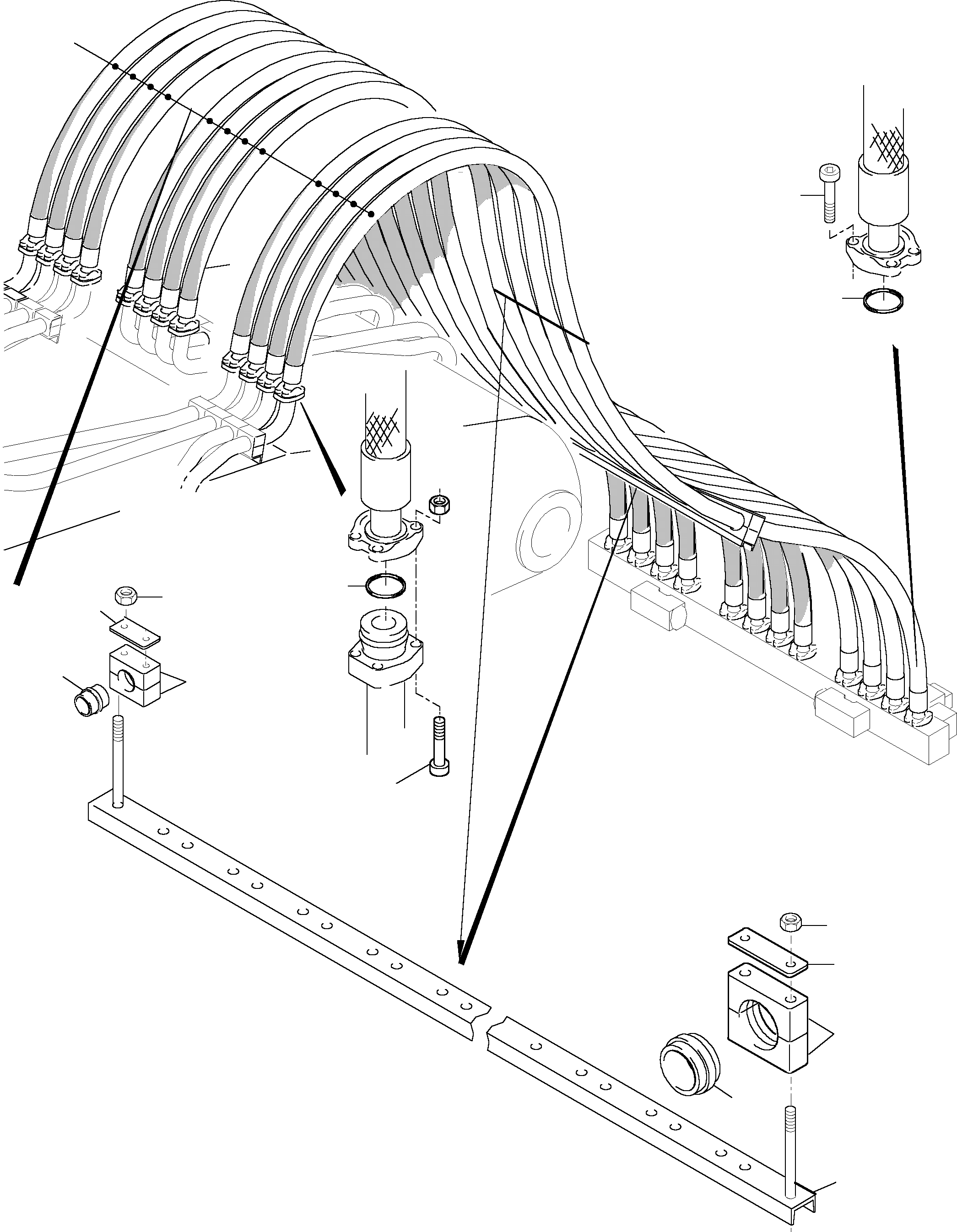 Excavators Mining Komatsu / PC5500-6 S/N 15014(g15014) / Hoses Assy. - Manifold- Boom Backhoe Equipment(515-1870a : 515-1870a)