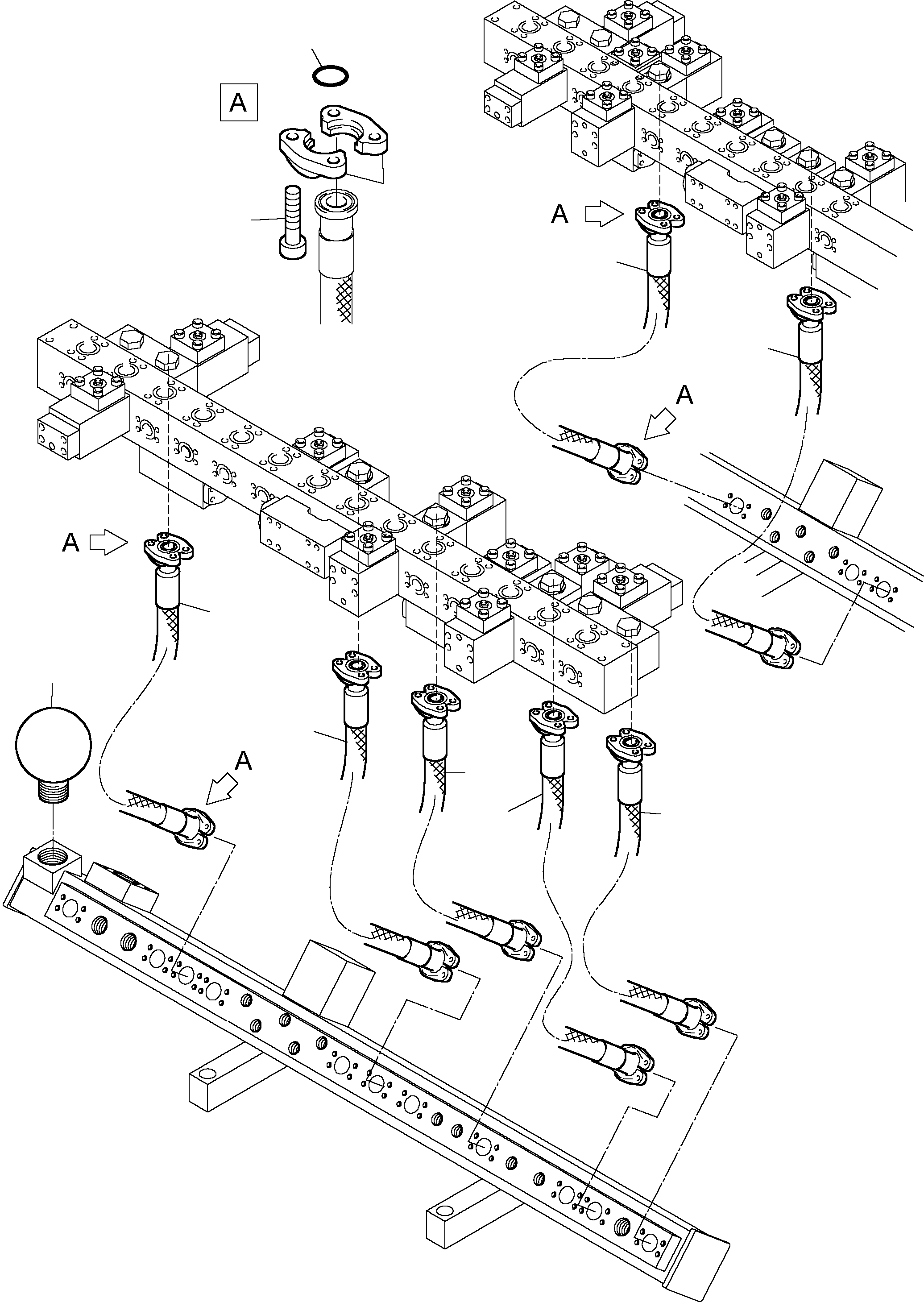 Excavators Mining Komatsu / PC5500-6 S/N 15014(g15014) / Return Lines - Manifold, BE(515-1867 : 515-1867)