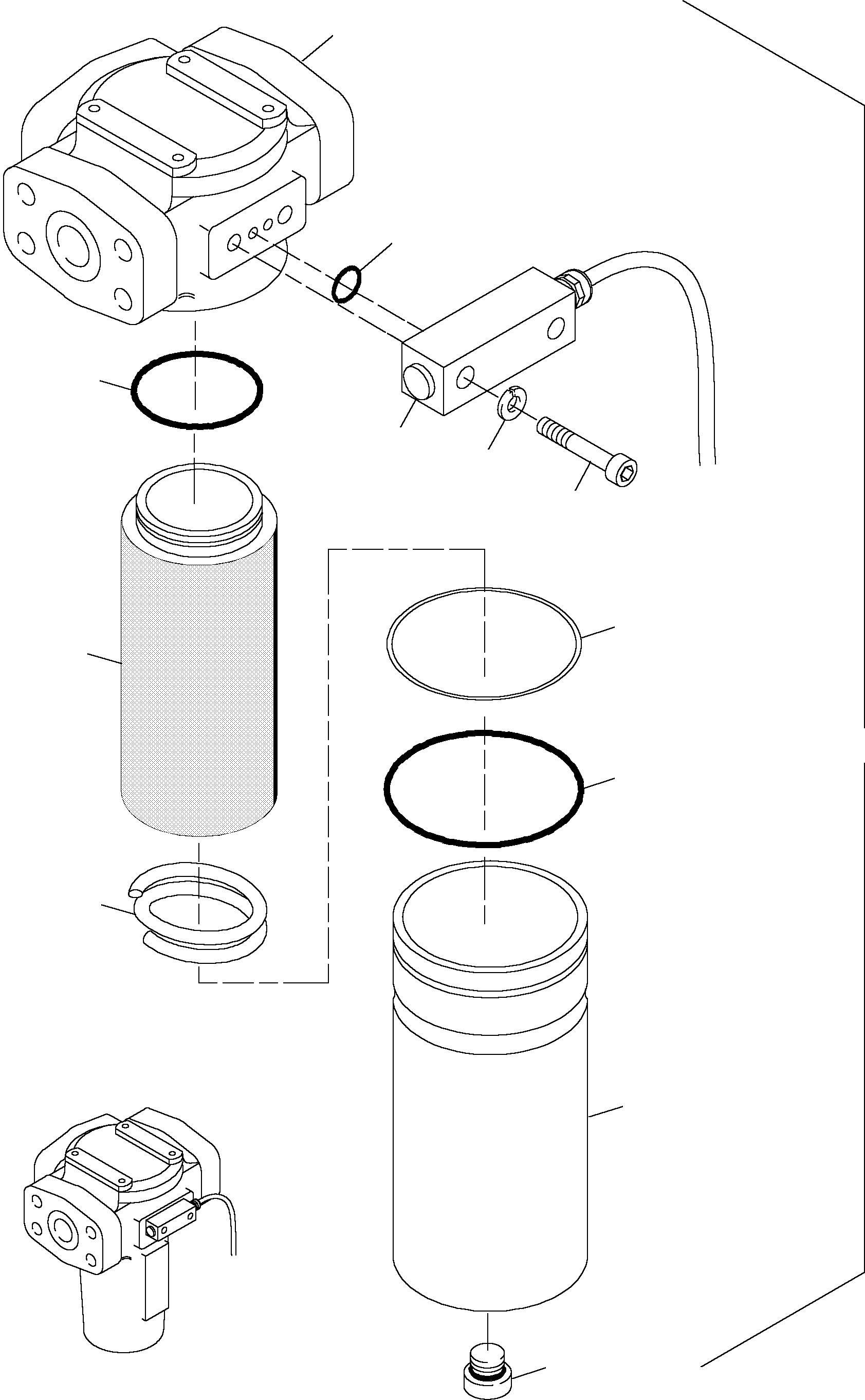 Komatsu parts book diagram for PC5500-6 S/N 15017: H.P. FILTER