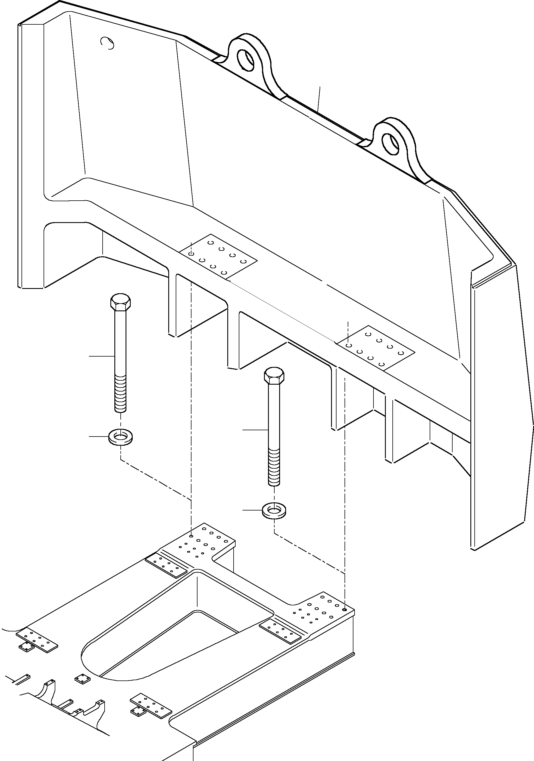 Komatsu parts book diagram for PC5500-6 S/N 15017: COUNTERWEIGHT ARR.