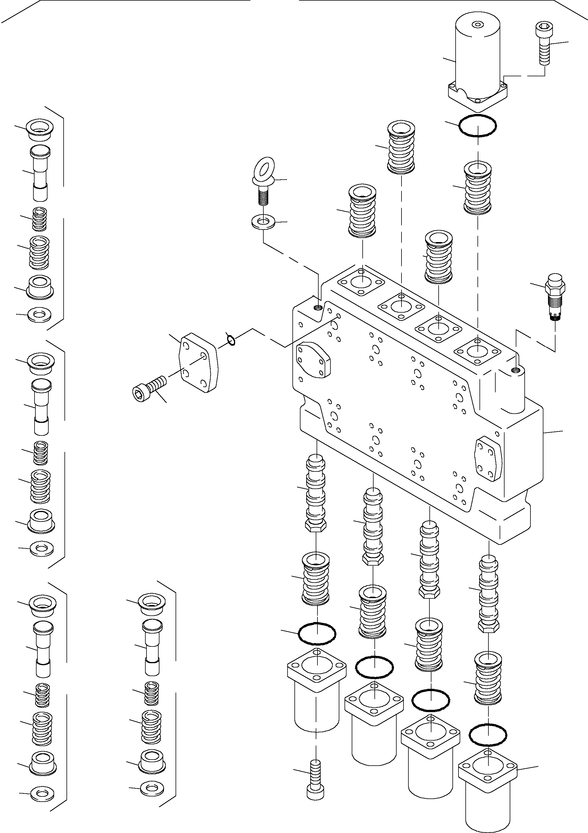 Komatsu parts book diagram for PC5500-6 S/N 15017: CONTROL BLOCK
