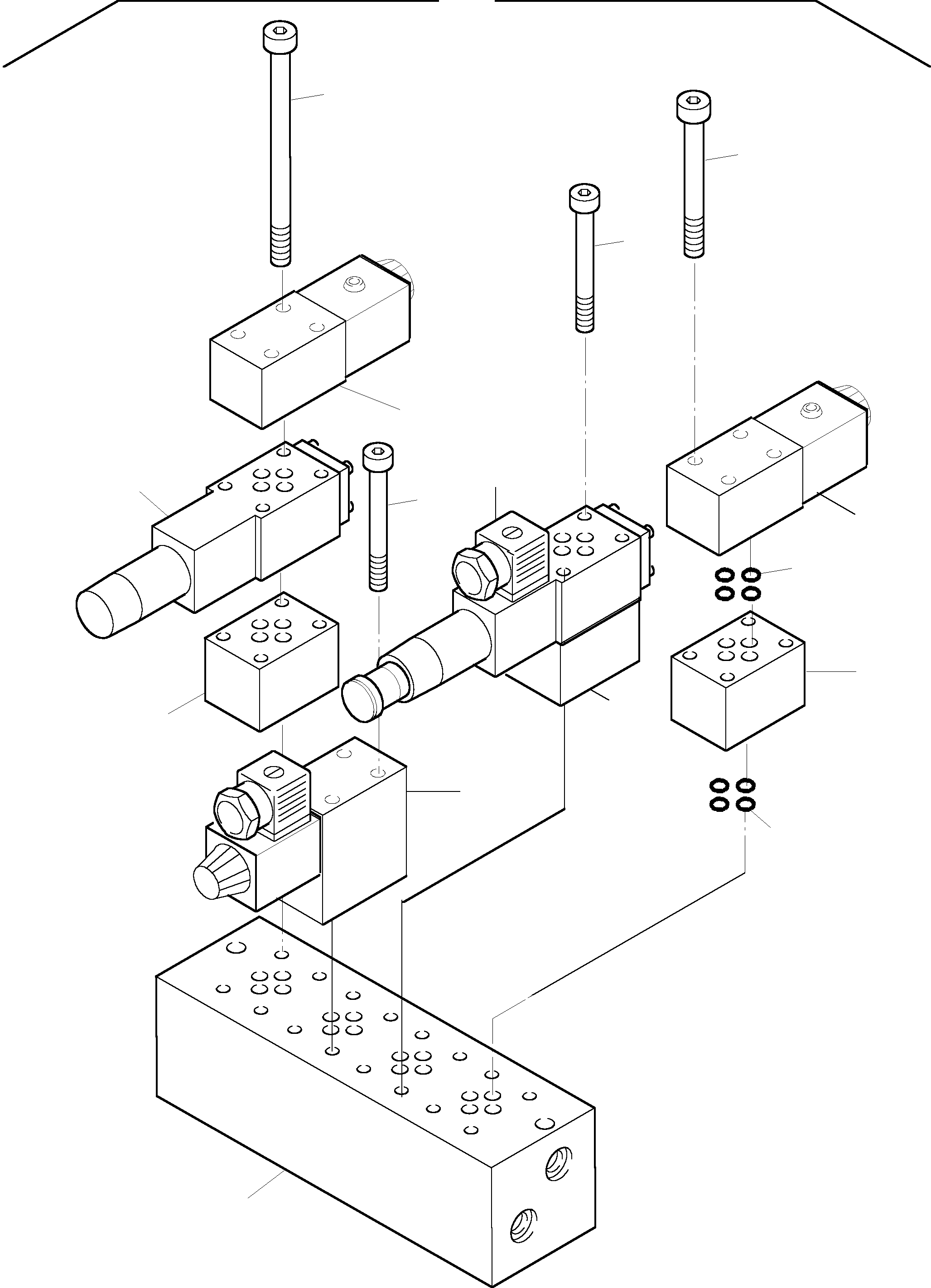Komatsu parts book diagram for PC5500-6 S/N 15017: MULTI-STATION MANIFOLD BLOCK