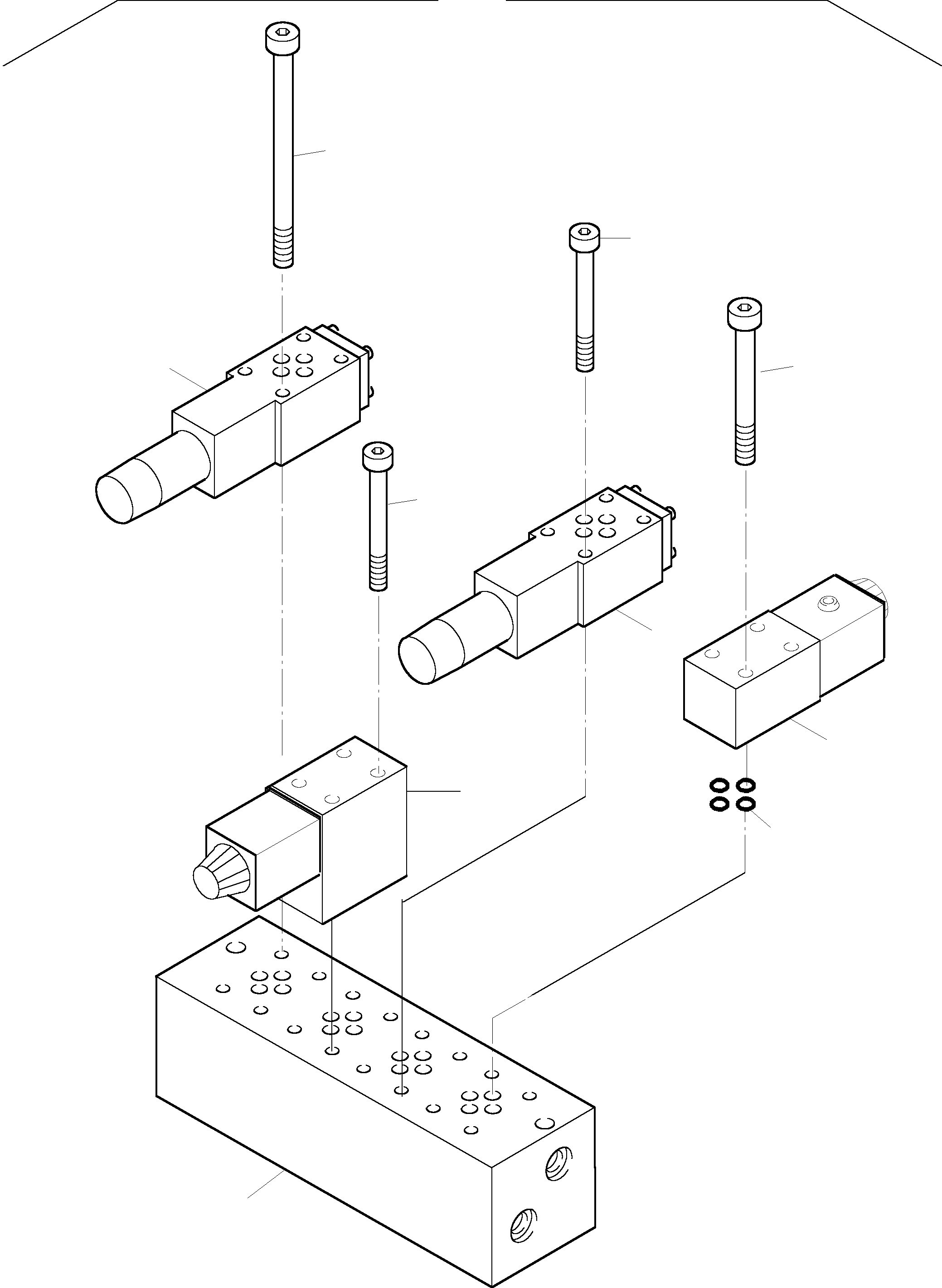 Komatsu parts book diagram for PC5500-6 S/N 15017: MULTI-STATION MANIFOLD BLOCK