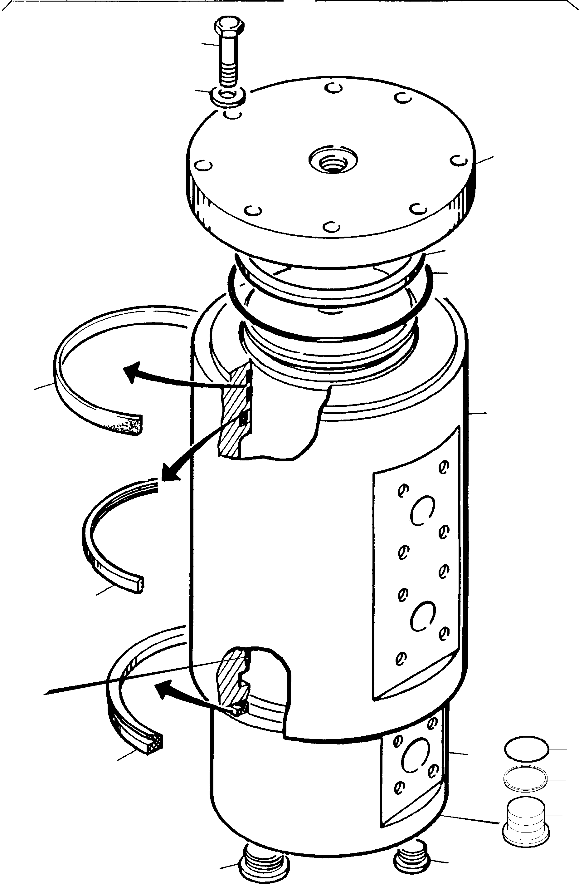 Komatsu parts book diagram for PC5500-6 S/N 15017: ROTARY JOINT