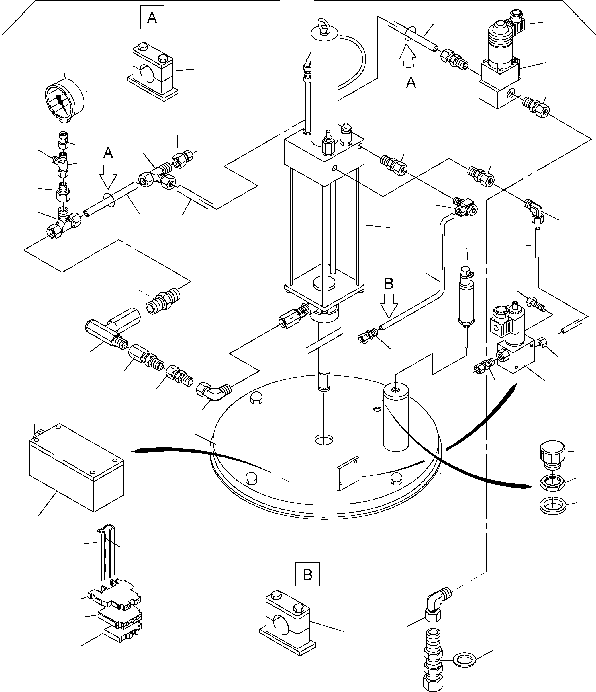 Komatsu parts book diagram for PC5500-6 S/N 15017: LUBE PUMP STATION