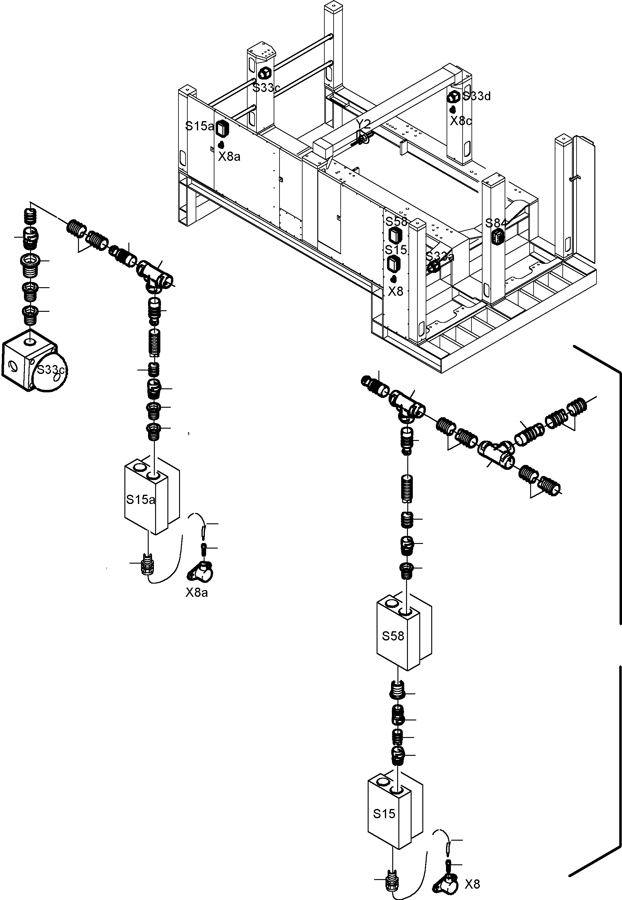 Komatsu parts book diagram for PC5500-6 S/N 15017: LIGHTING EQUIPMENT