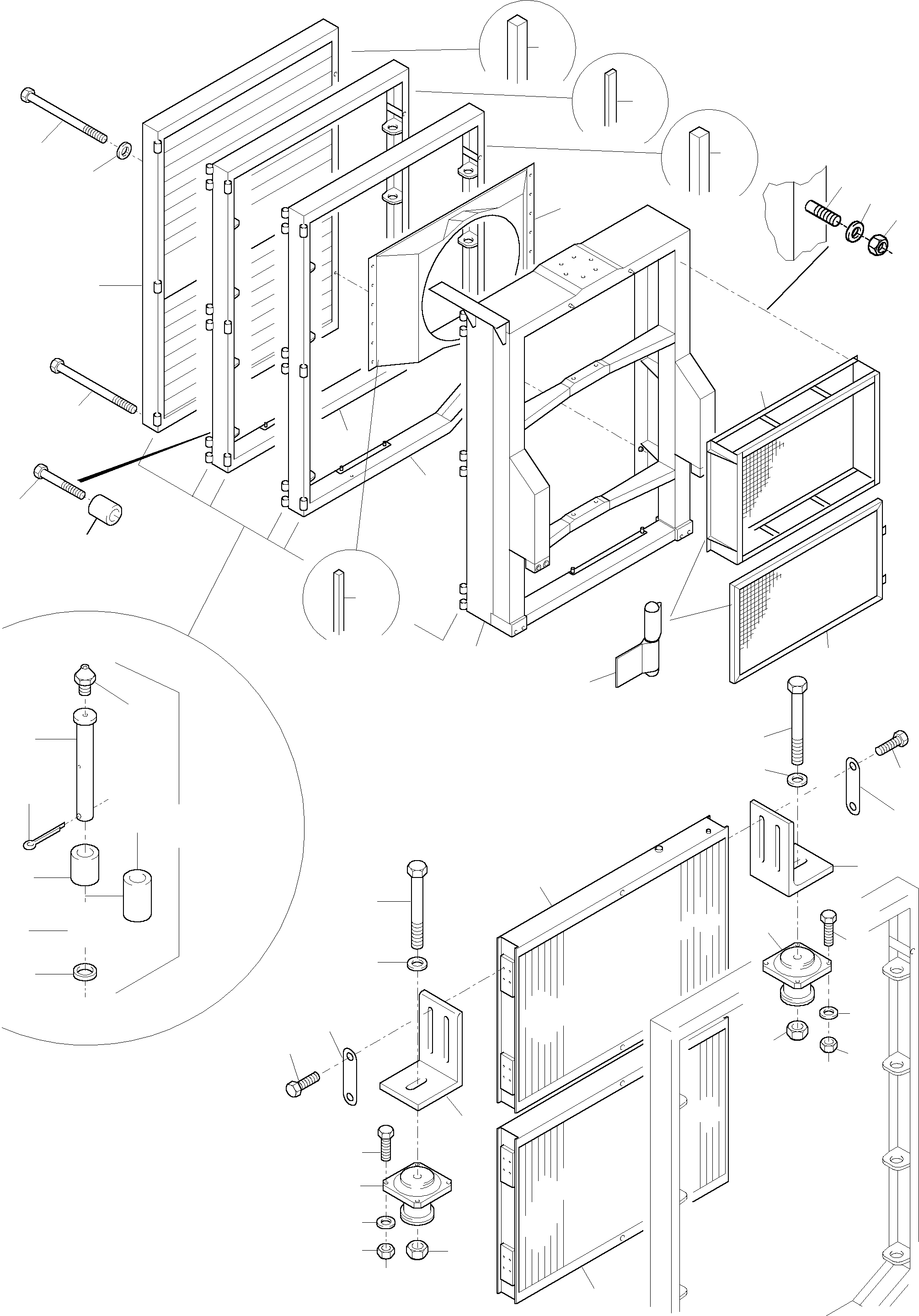 Komatsu parts book diagram for PC5500-6 S/N 15017: OIL COOLER SYSTEM
