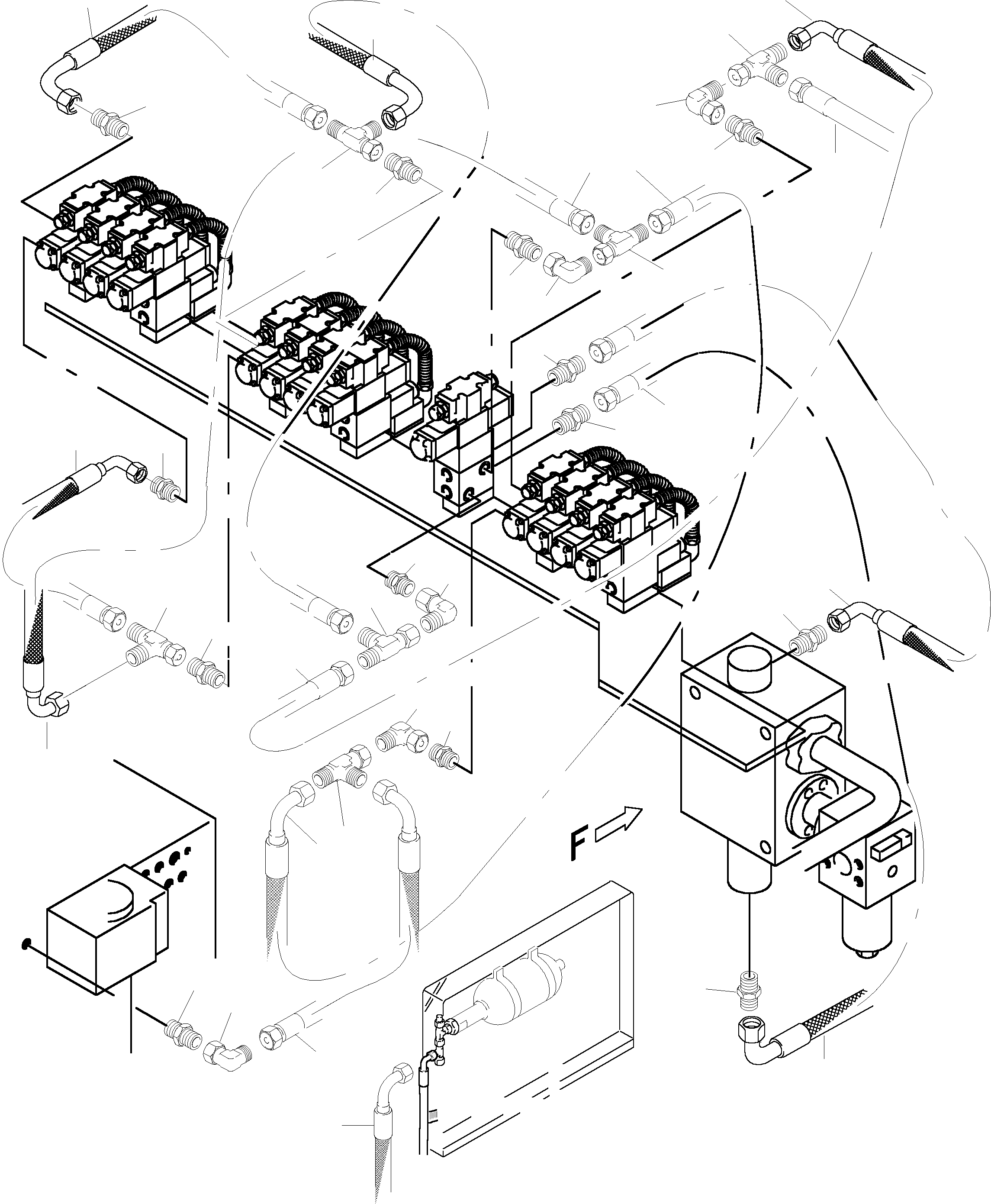 Komatsu parts book diagram for PC5500-6 S/N 15017: REMOTE CONTROL MANIFOLD, MOUNTING