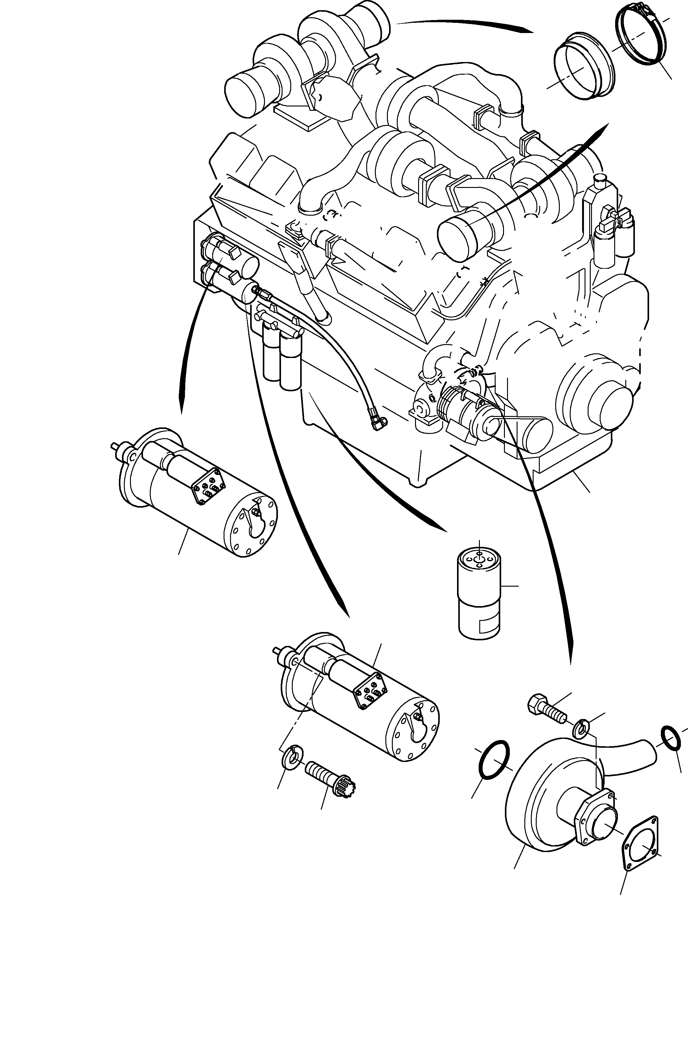 Komatsu parts book diagram for PC5500-6 S/N 15017: DIESEL ENGINE