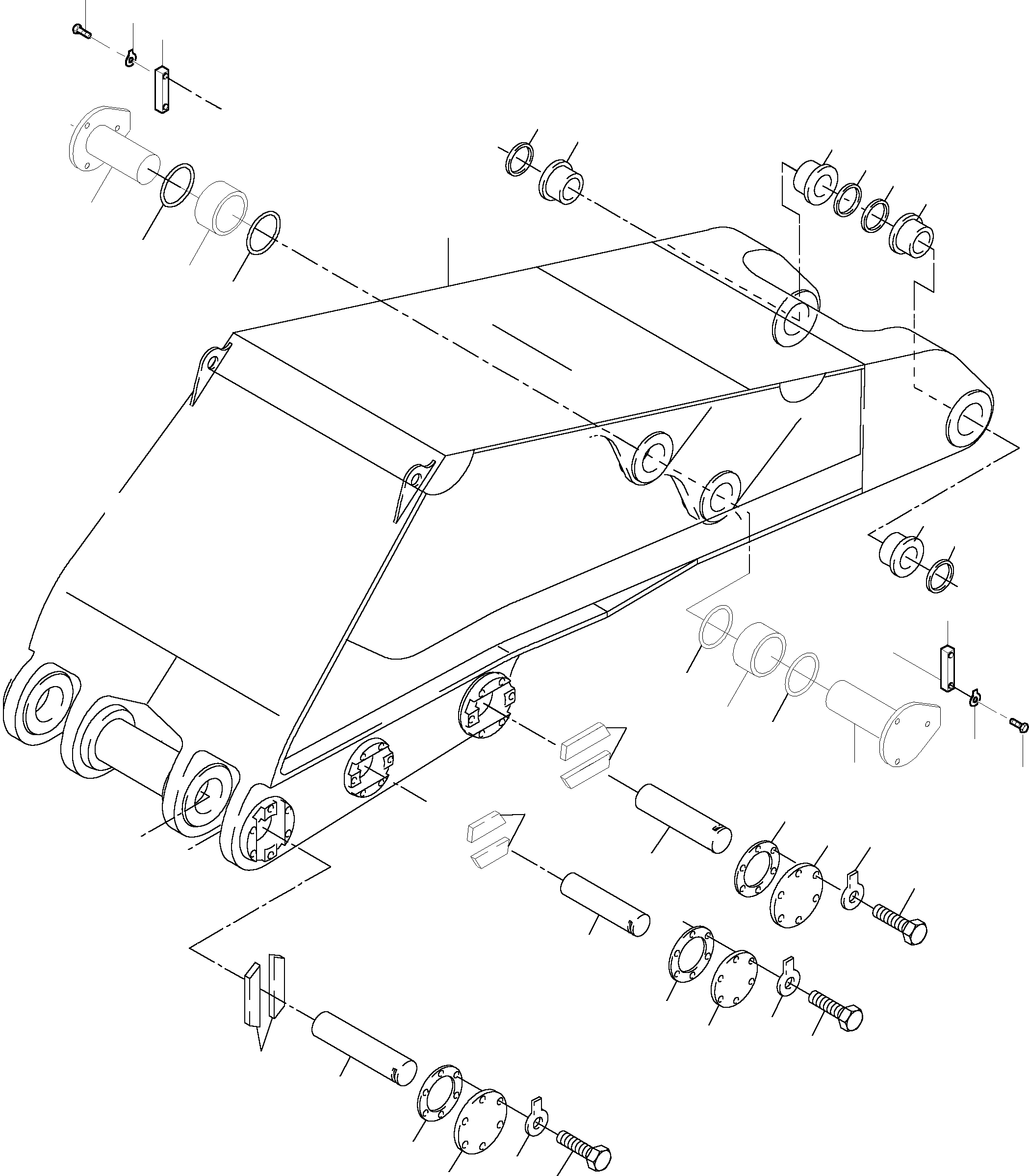 Komatsu parts book diagram for PC5500-6 S/N 15017: BOOM 7.6 M