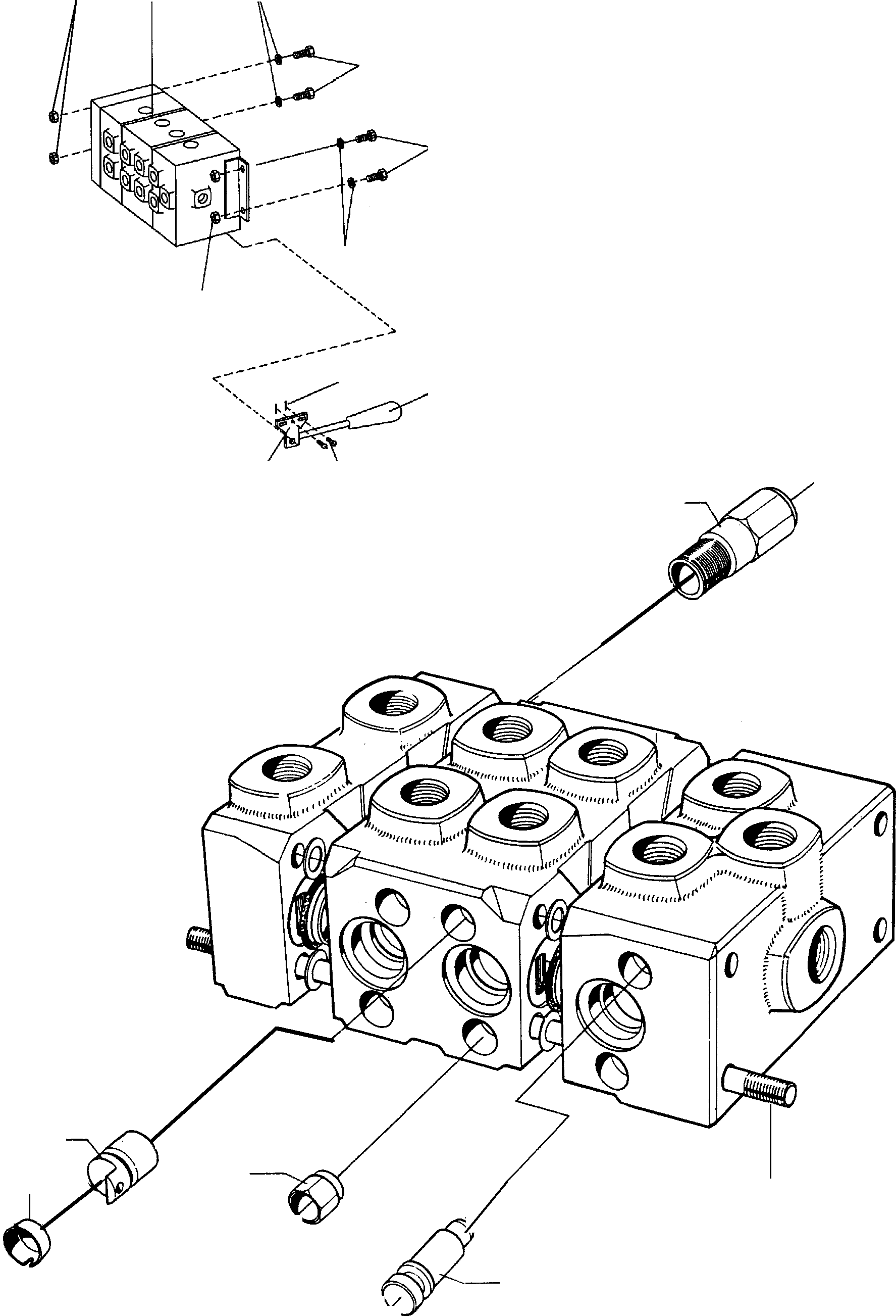 Komatsu parts book diagram for PC5500-6 S/N 15017: CONTROL VALVE