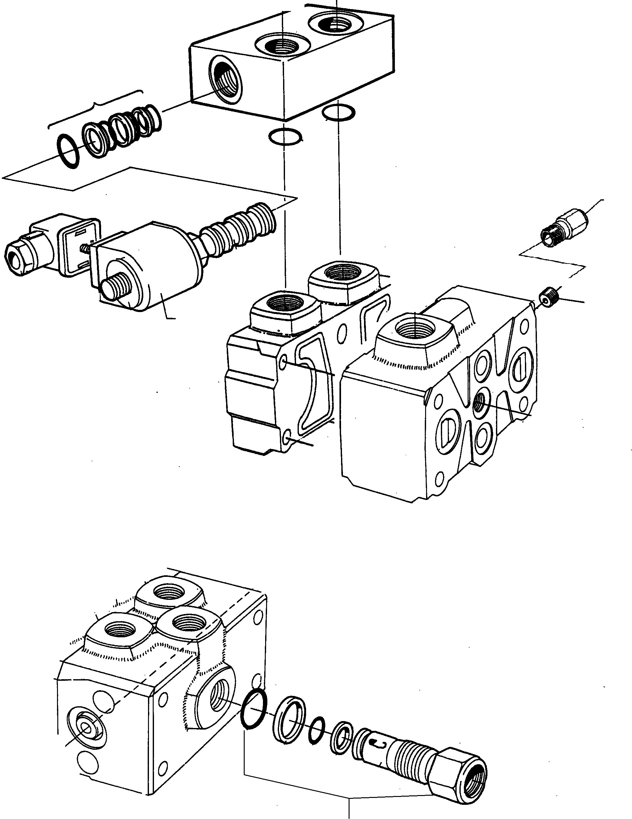 Komatsu parts book diagram for PC5500-6 S/N 15017: CONTROL VALVE