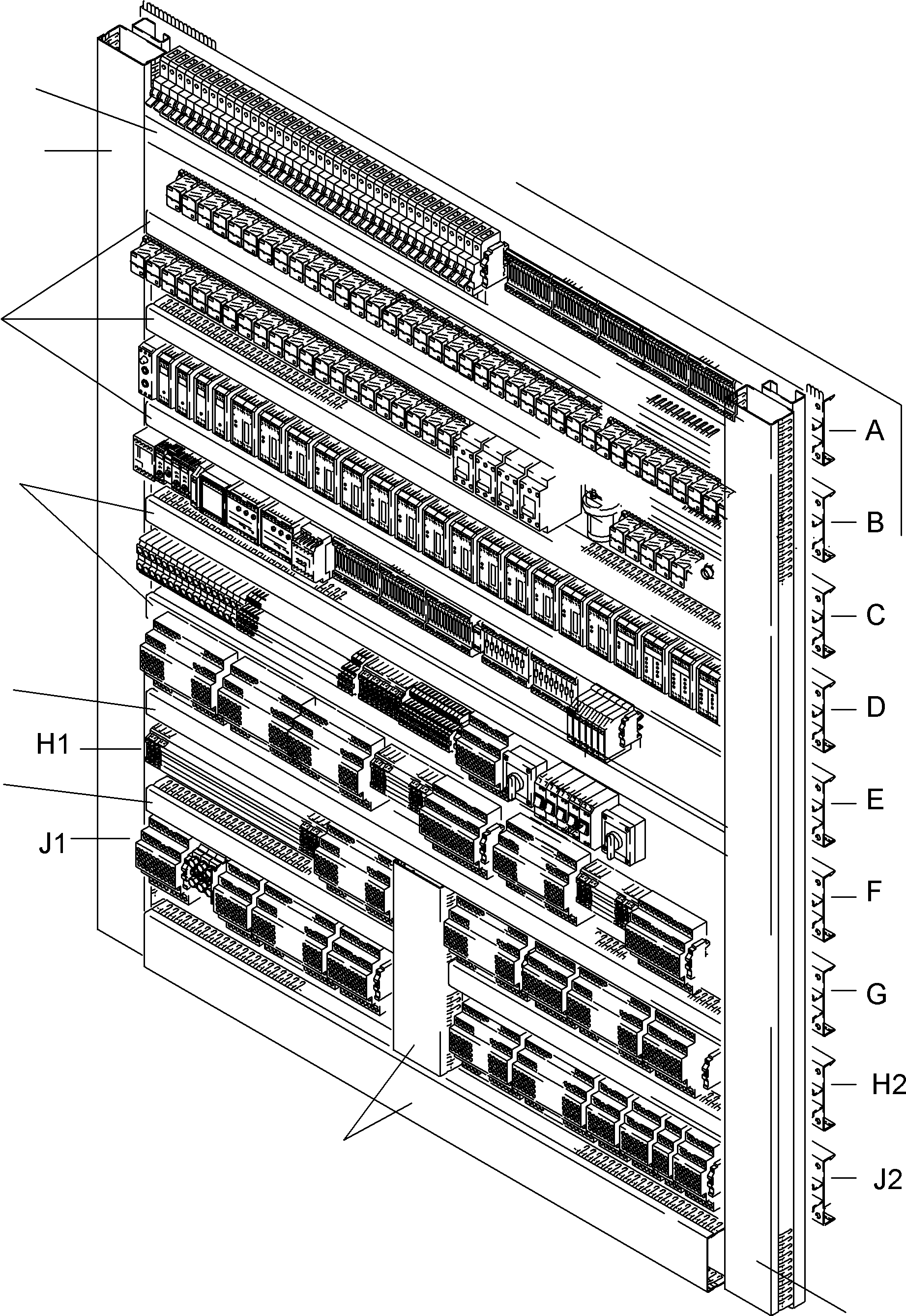 Komatsu parts book diagram for PC5500-6 S/N 15017: SWITCH FRAMING X2