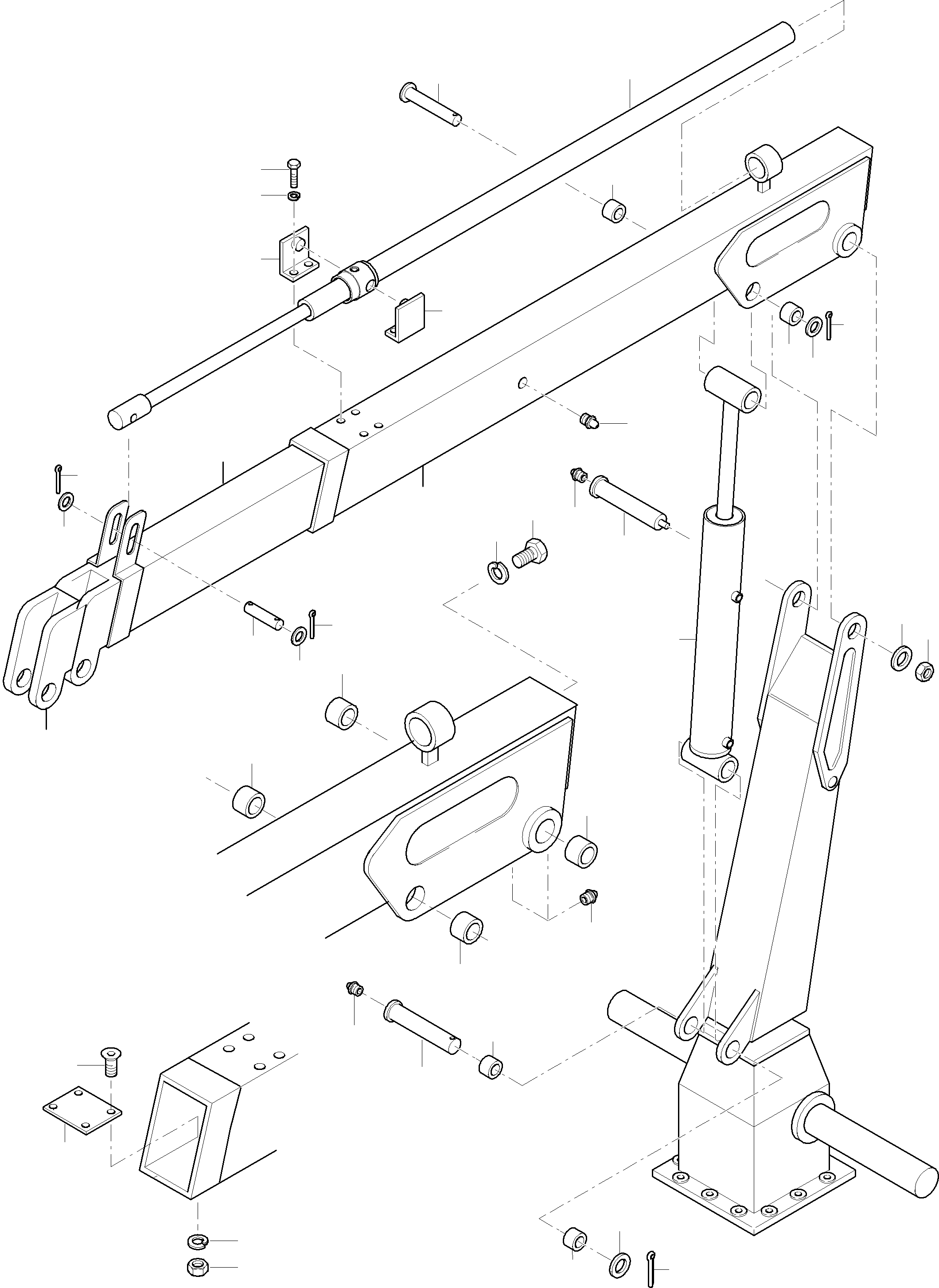 Komatsu parts book diagram for PC5500-6 S/N 15017: SERVICE CRANE