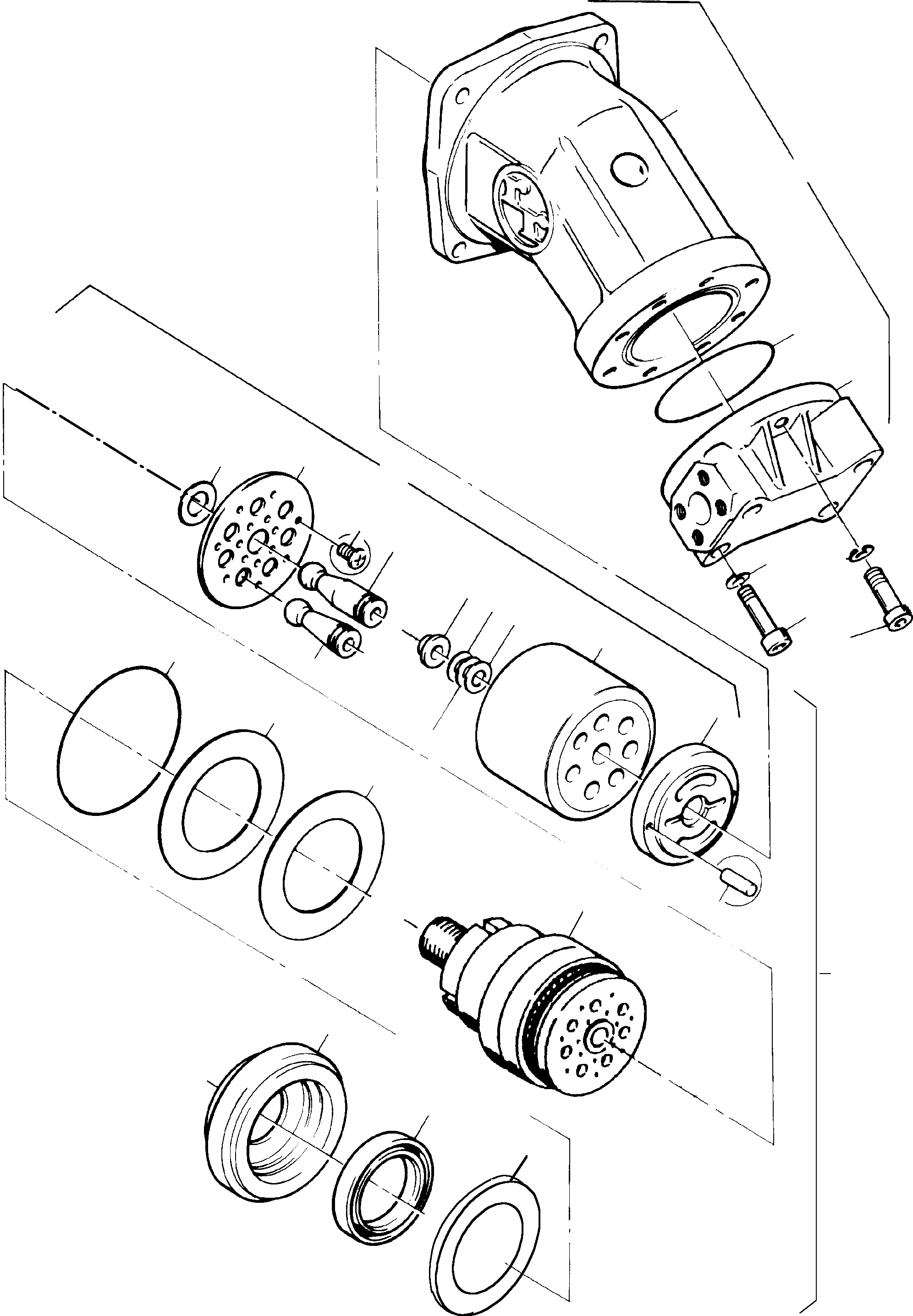 Komatsu parts book diagram for PC5500-6 S/N 15019: HYDRAULIC MOTOR