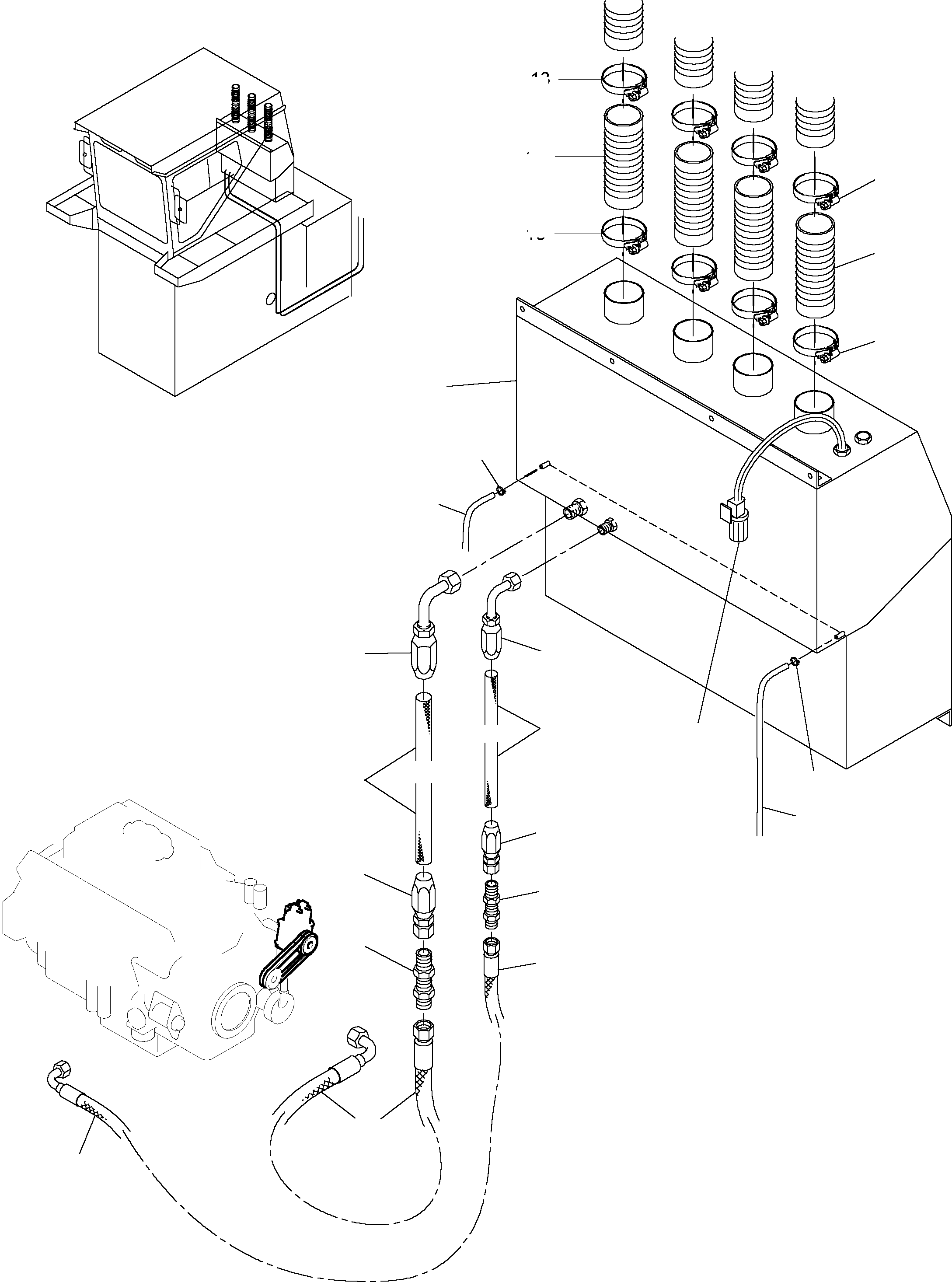 Komatsu parts book diagram for PC5500-6 S/N 15019: AIR CONDITION ARR.