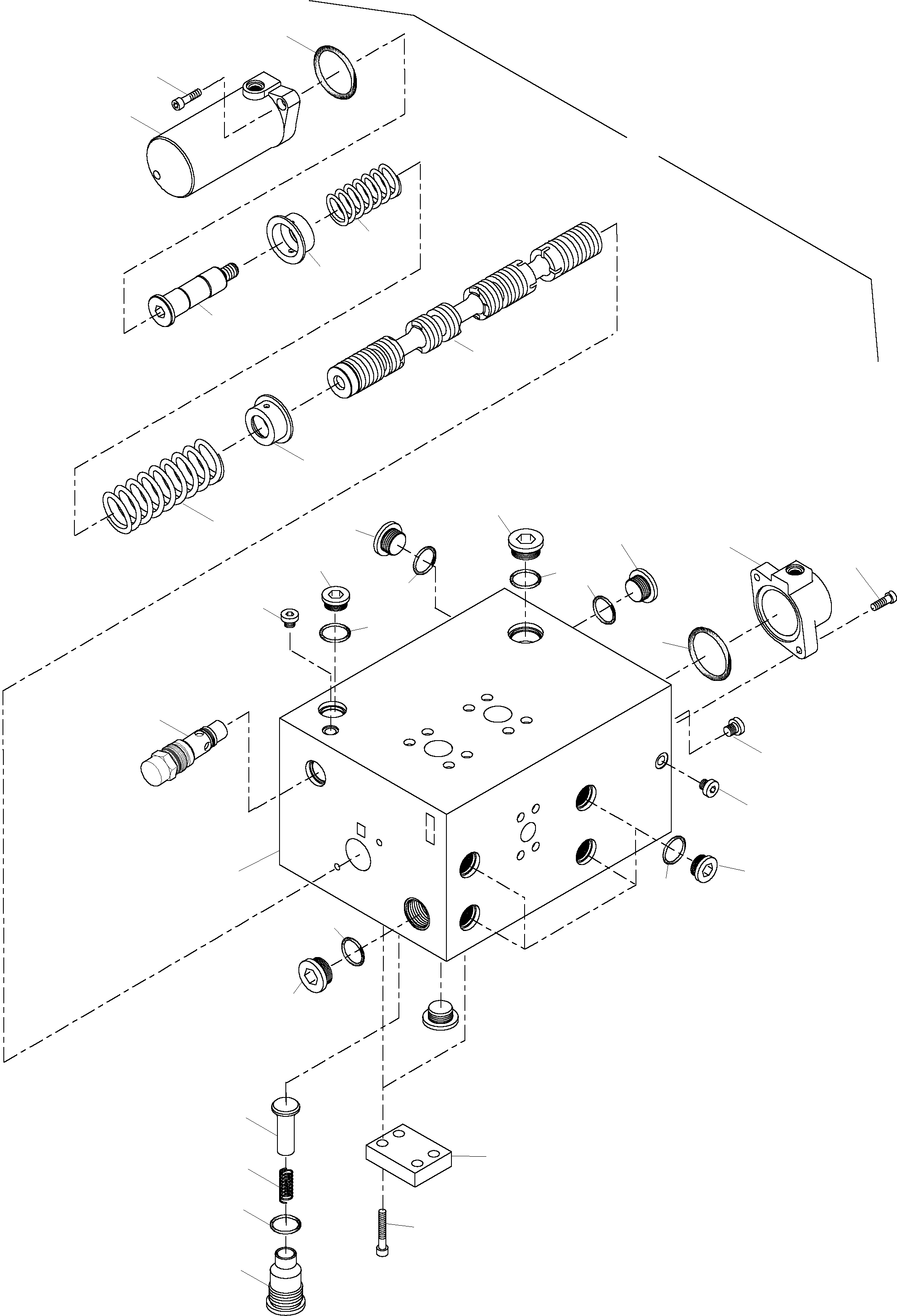 Komatsu parts book diagram for PC5500-6 S/N 15019: CONTROL BLOCK