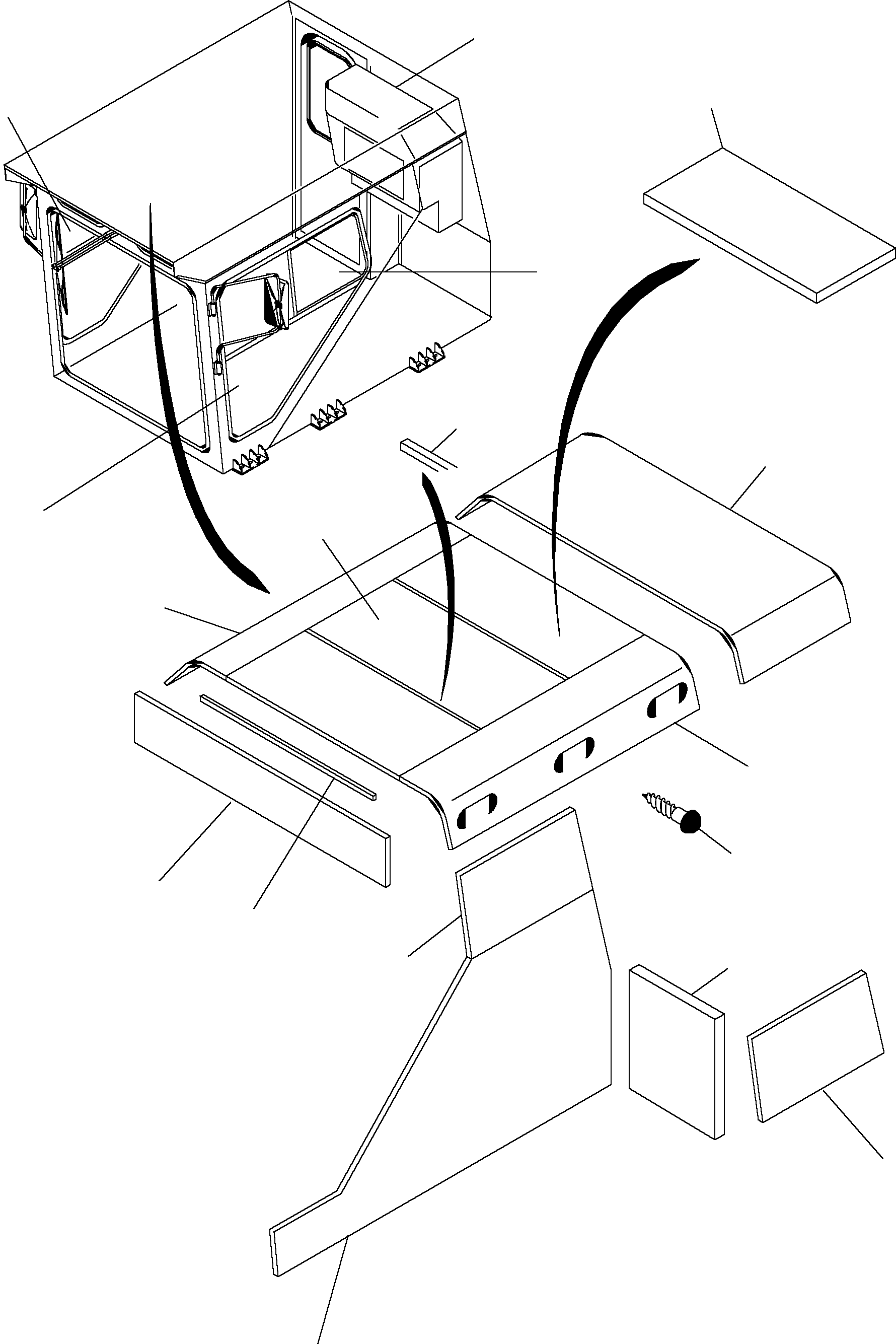 Komatsu parts book diagram for PC5500-6 S/N 15019: OPERATOR'S CAB