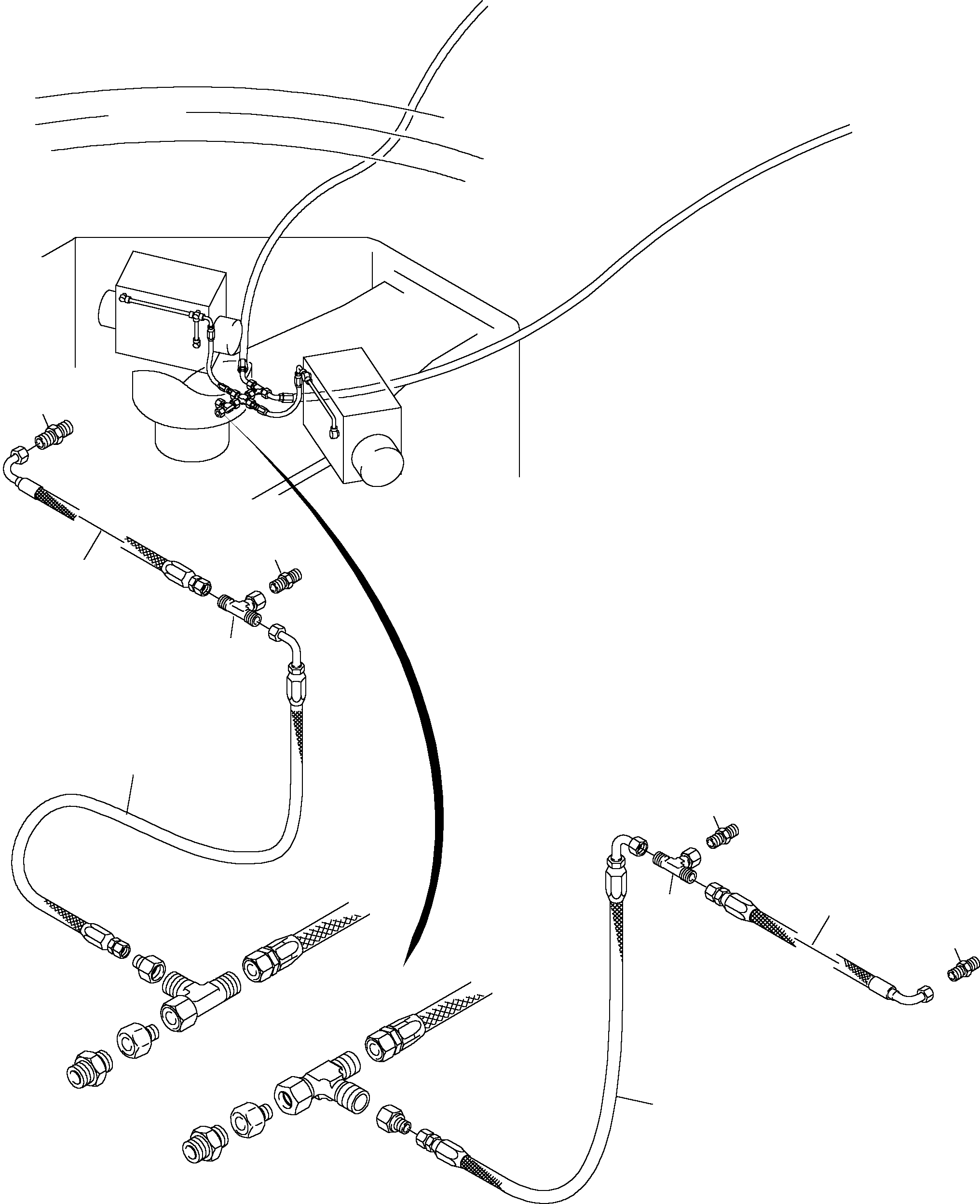 Komatsu parts book diagram for PC5500-6 S/N 15019: DRIVE MOTOR - LEAKAGELINES