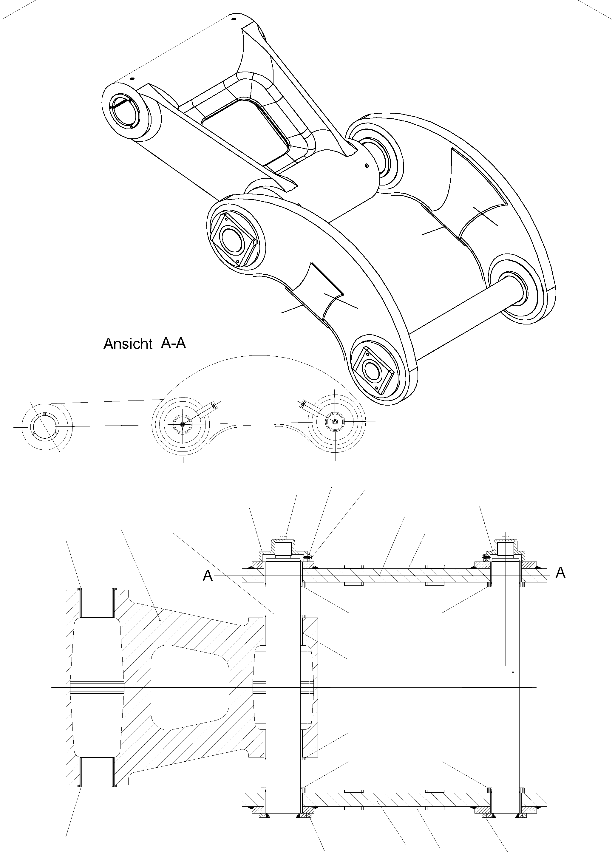 Komatsu parts book diagram for PC5500-6 S/N 15019: STEERING AND ROD