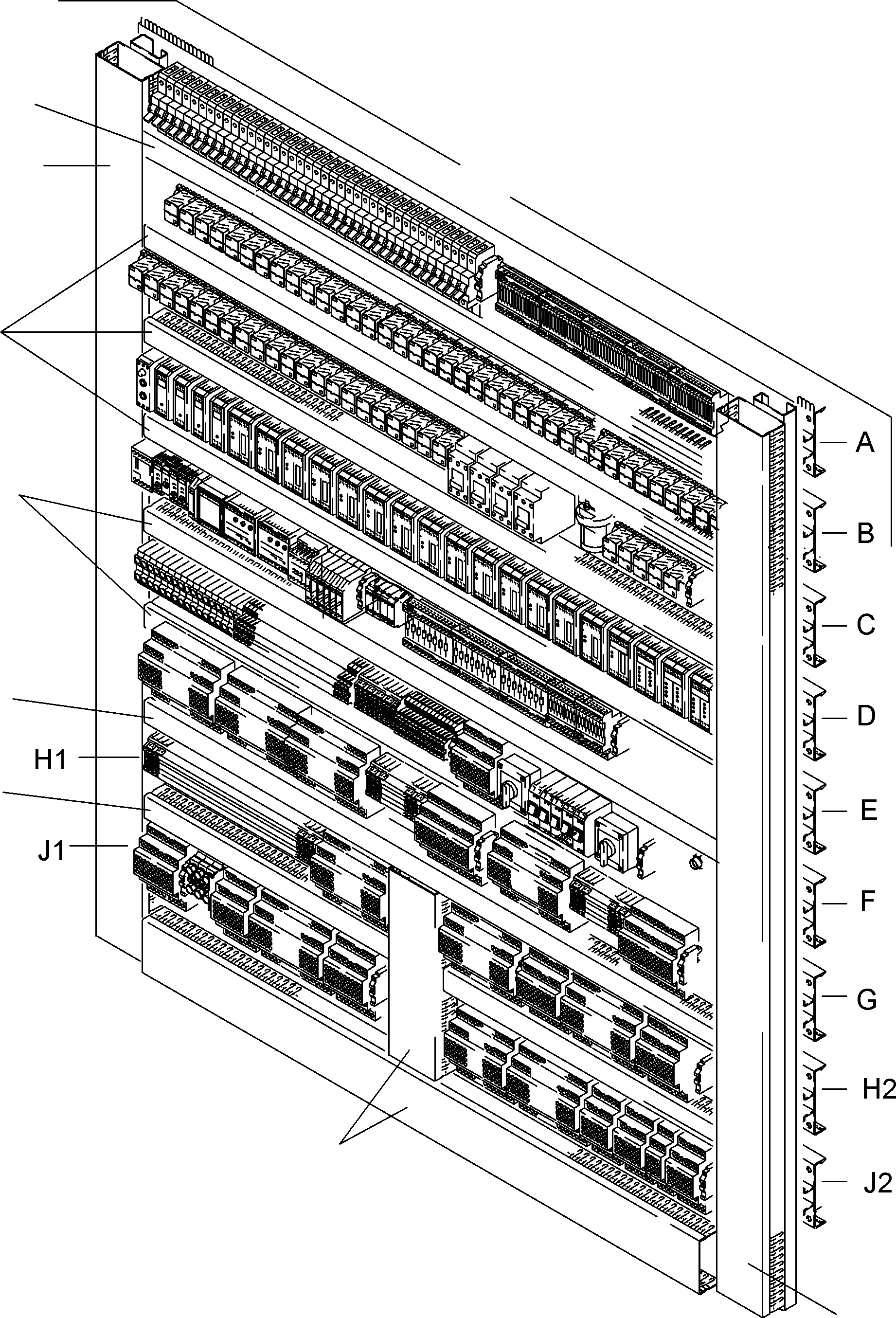 Komatsu parts book diagram for PC5500-6 S/N 15019: SWITCH FRAMING X2