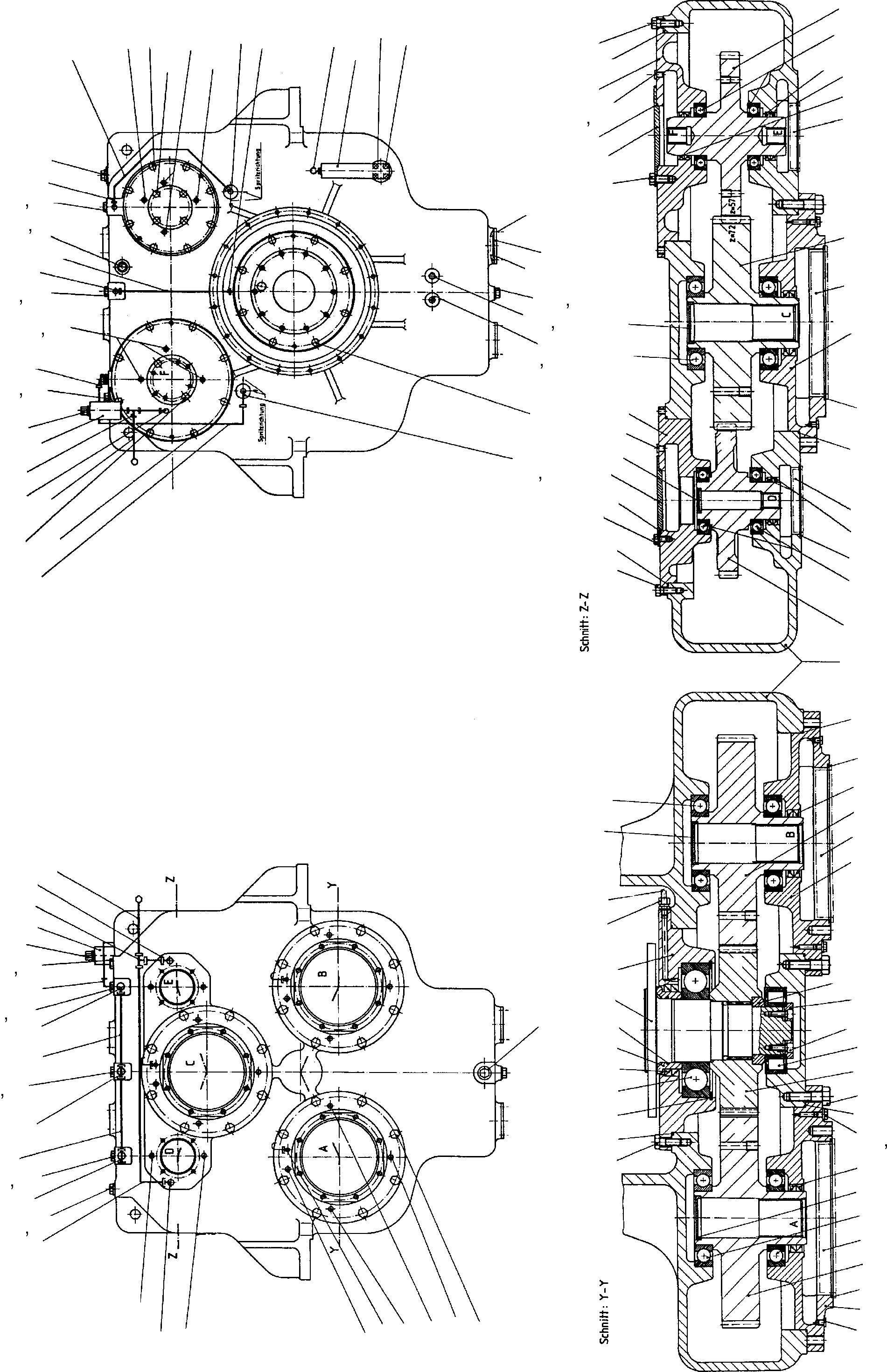 Komatsu parts book diagram for PC5500-6 S/N 15024: PUMP DISTRIBUTOR GEAR