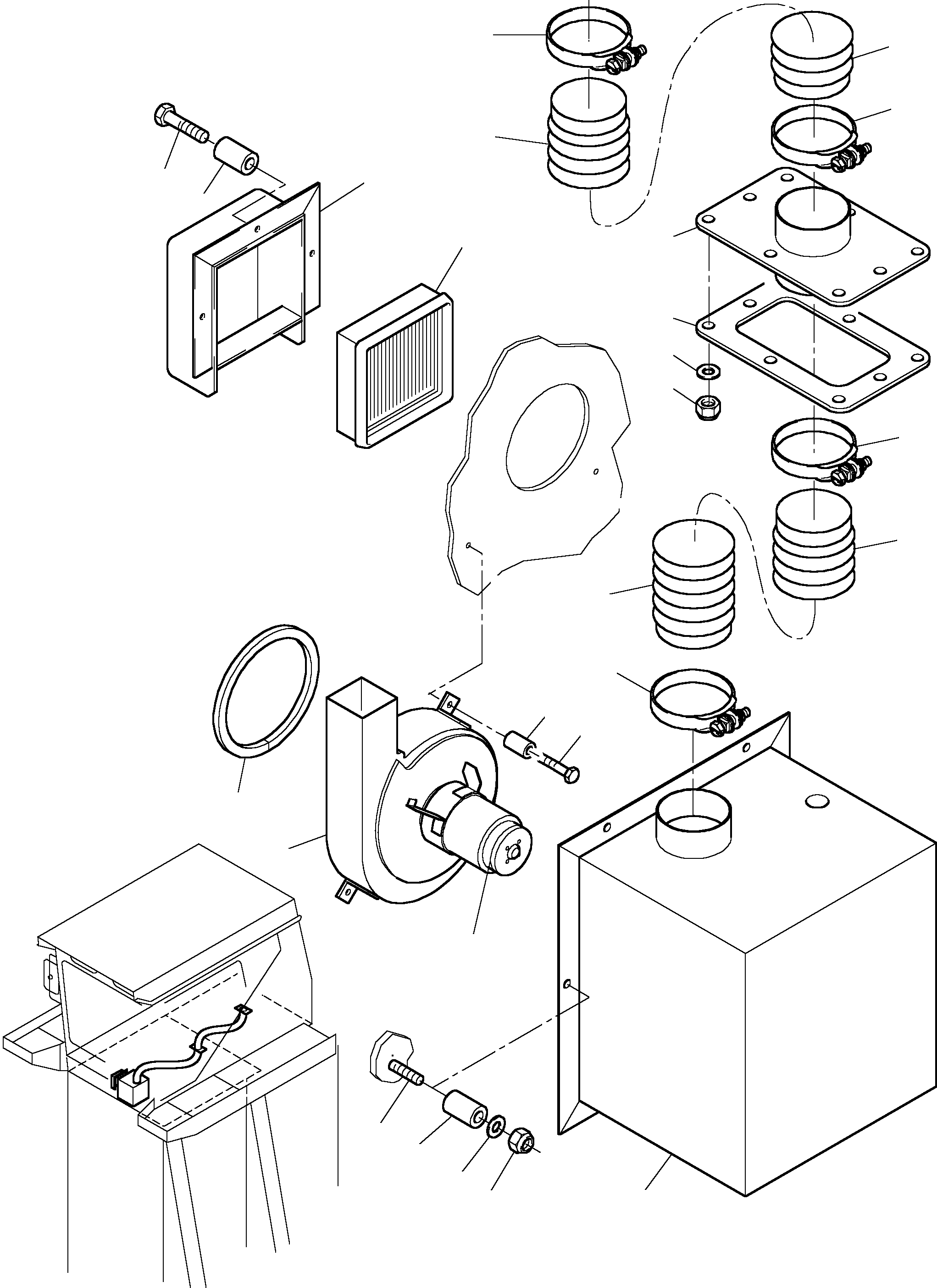 Komatsu parts book diagram for PC5500-6 S/N 15024: VENTILATION - CABIN