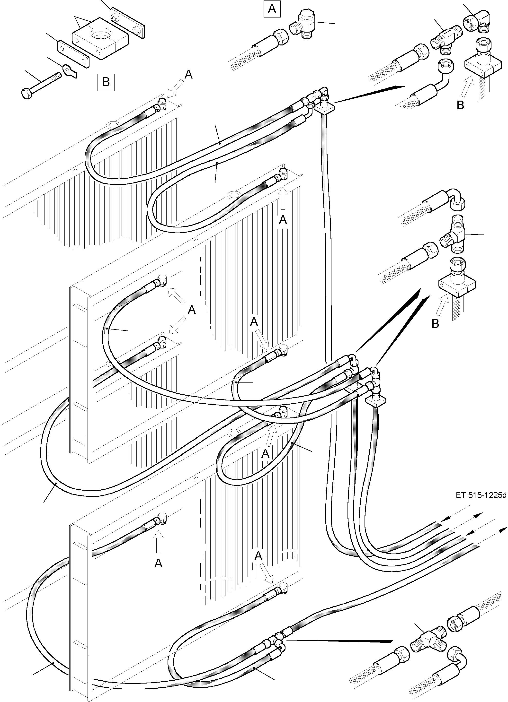 Komatsu parts book diagram for PC5500-6 S/N 15024: COOLING - DISTRIBUTOR GEAR (COOLER)