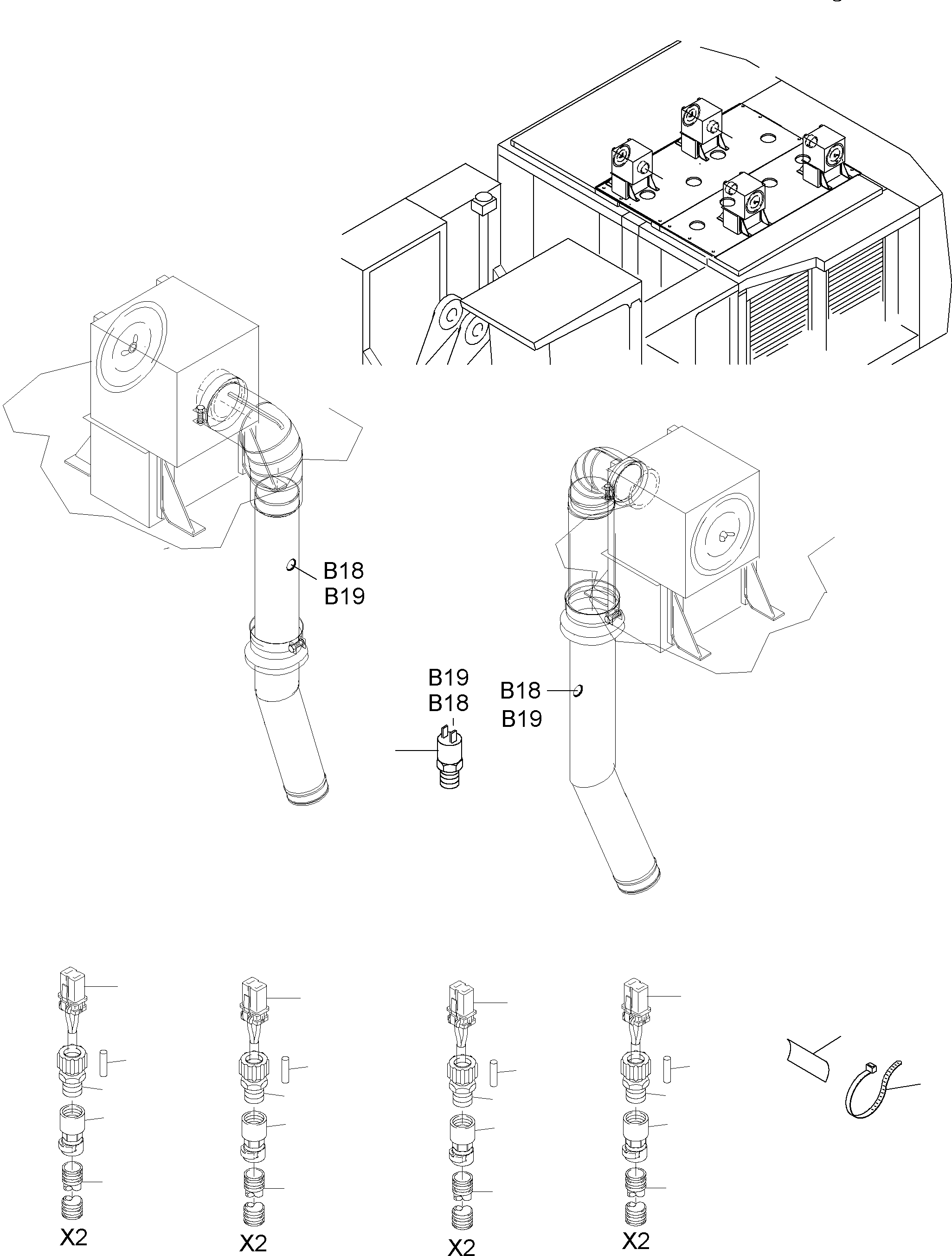 Komatsu parts book diagram for PC5500-6 S/N 15024: ELECTR. PARTS AIR INTAKE